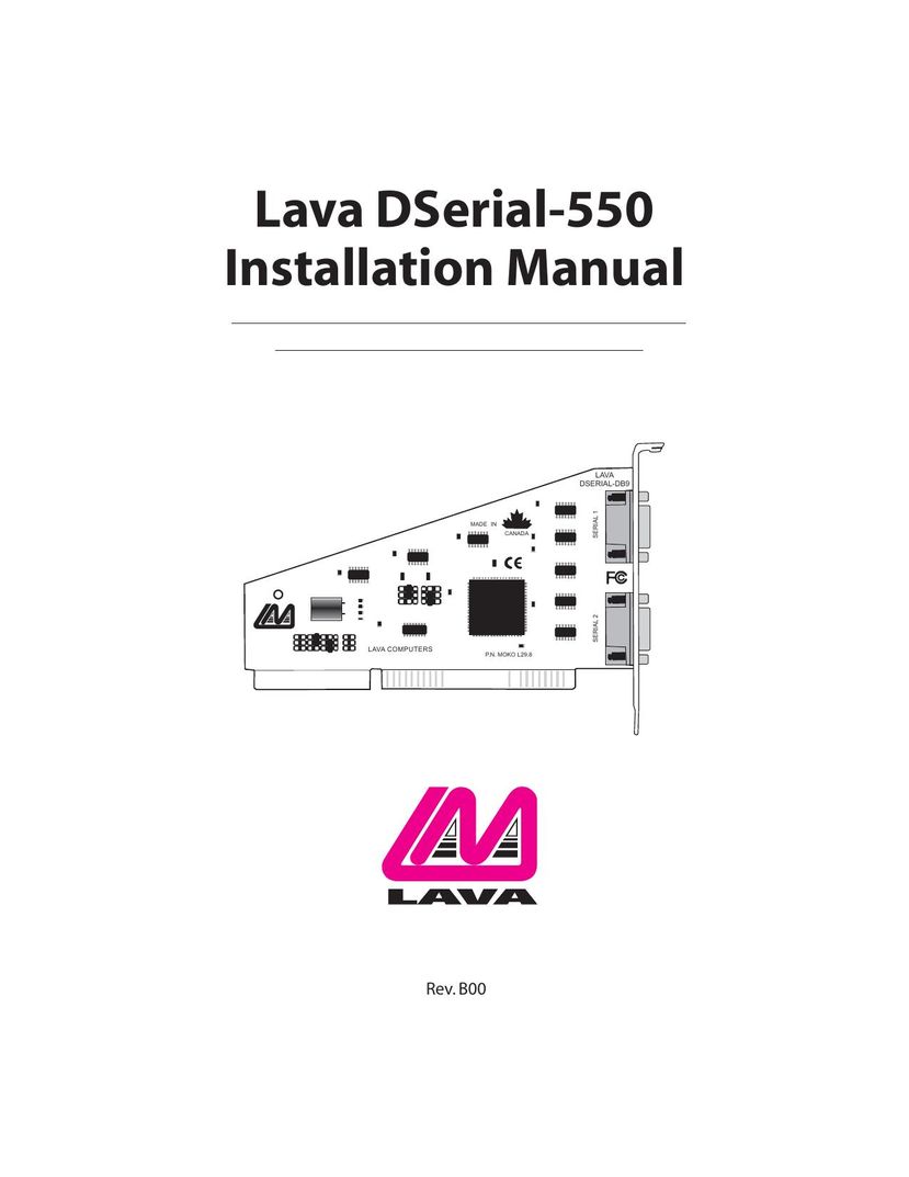 Lava Computer DSerial-550 Network Card User Manual