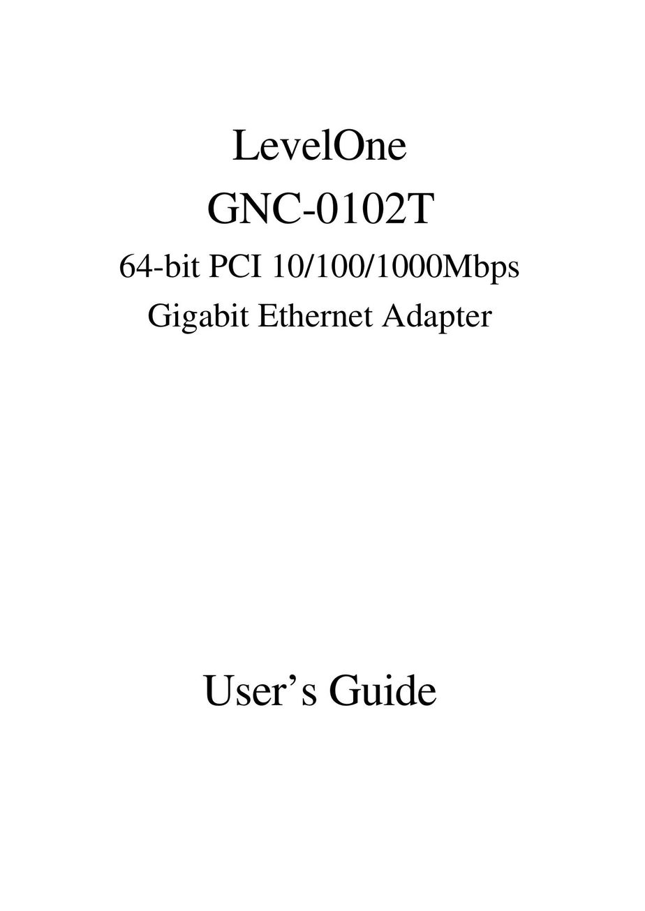 LevelOne GNC-0102T Network Card User Manual