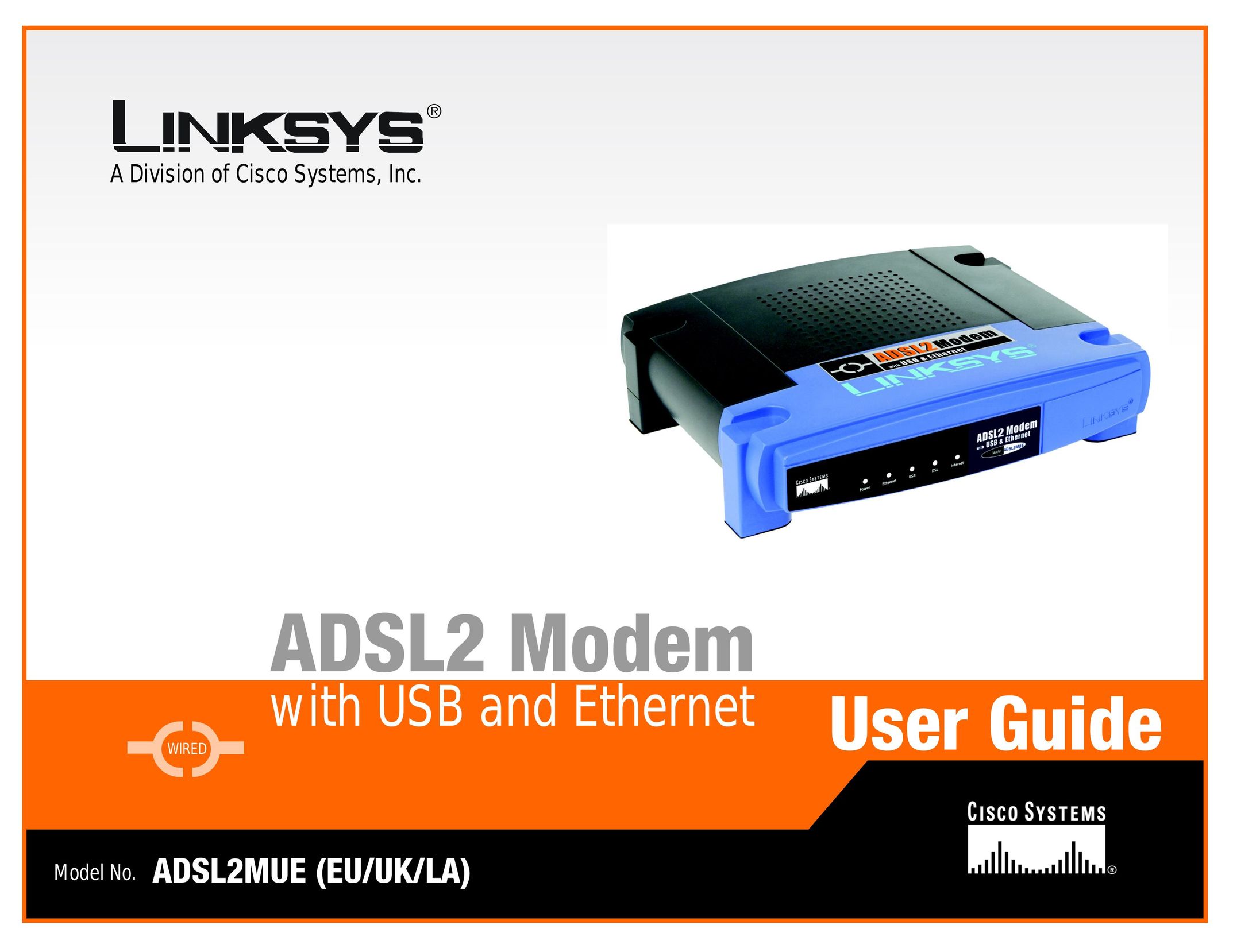 Linksys ADSL2MUE Network Card User Manual
