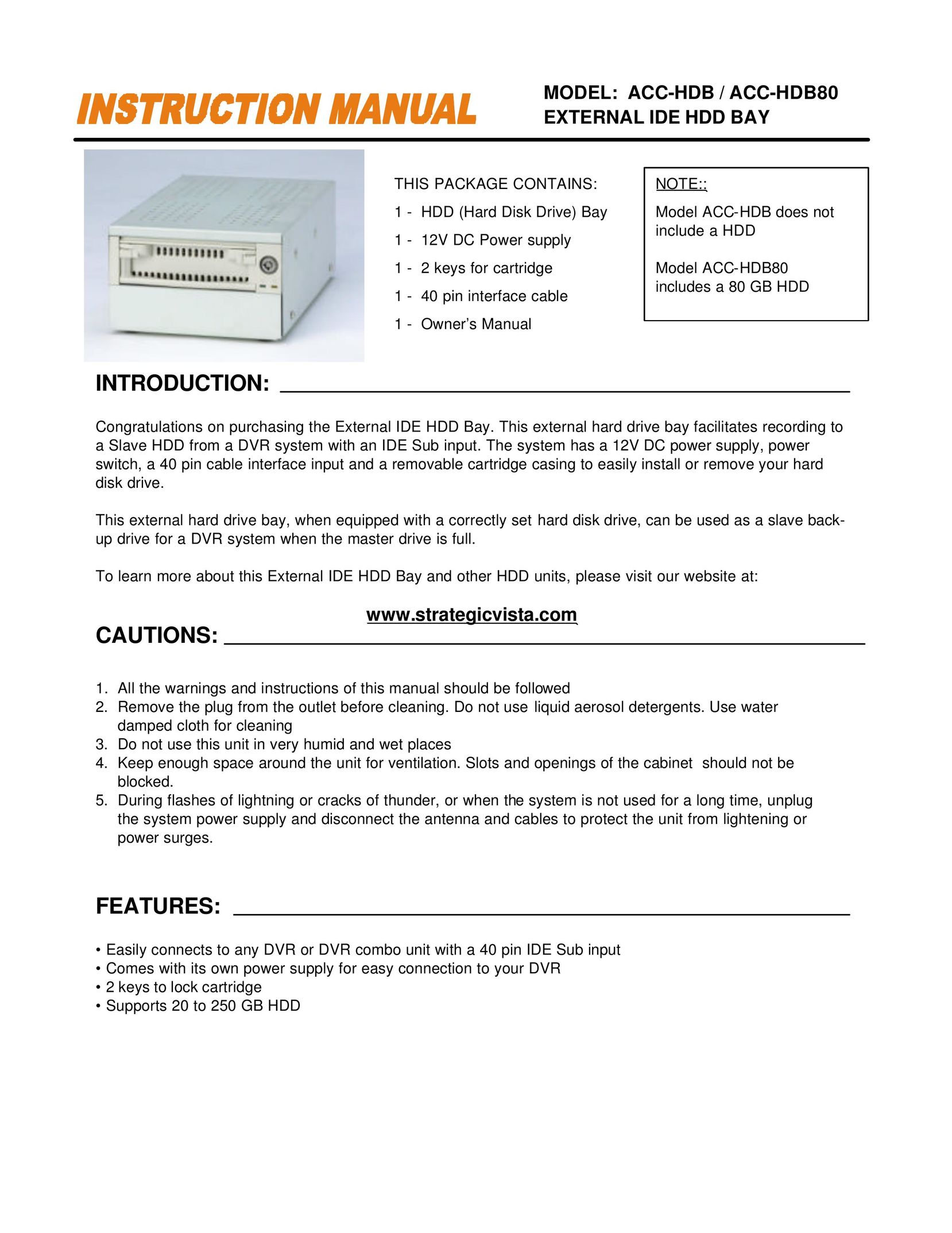 LOREX Technology ACC-HDB80 Network Card User Manual