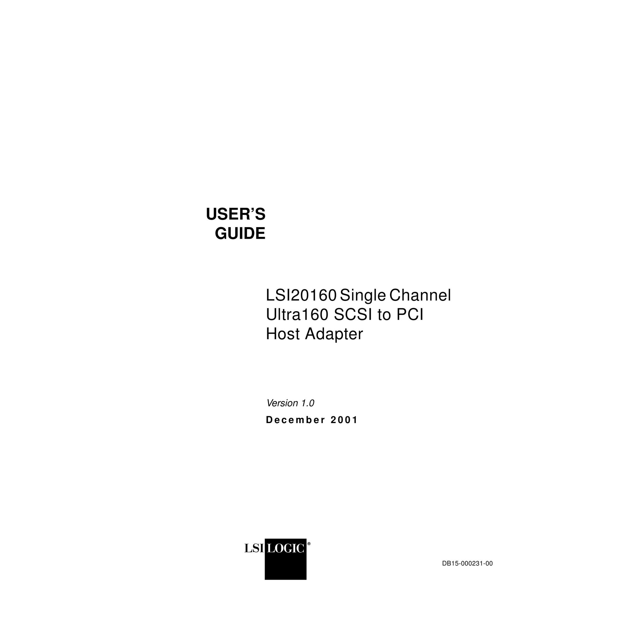 LSI 20160 Network Card User Manual