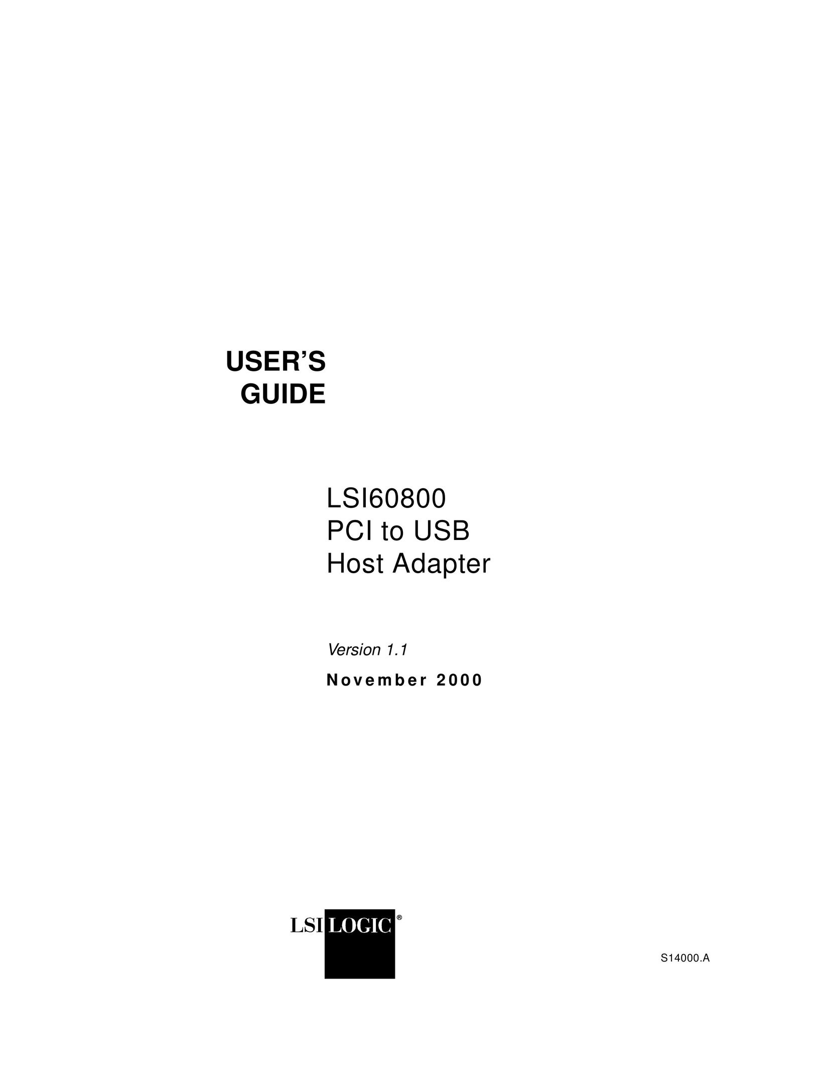 LSI 60800 Network Card User Manual