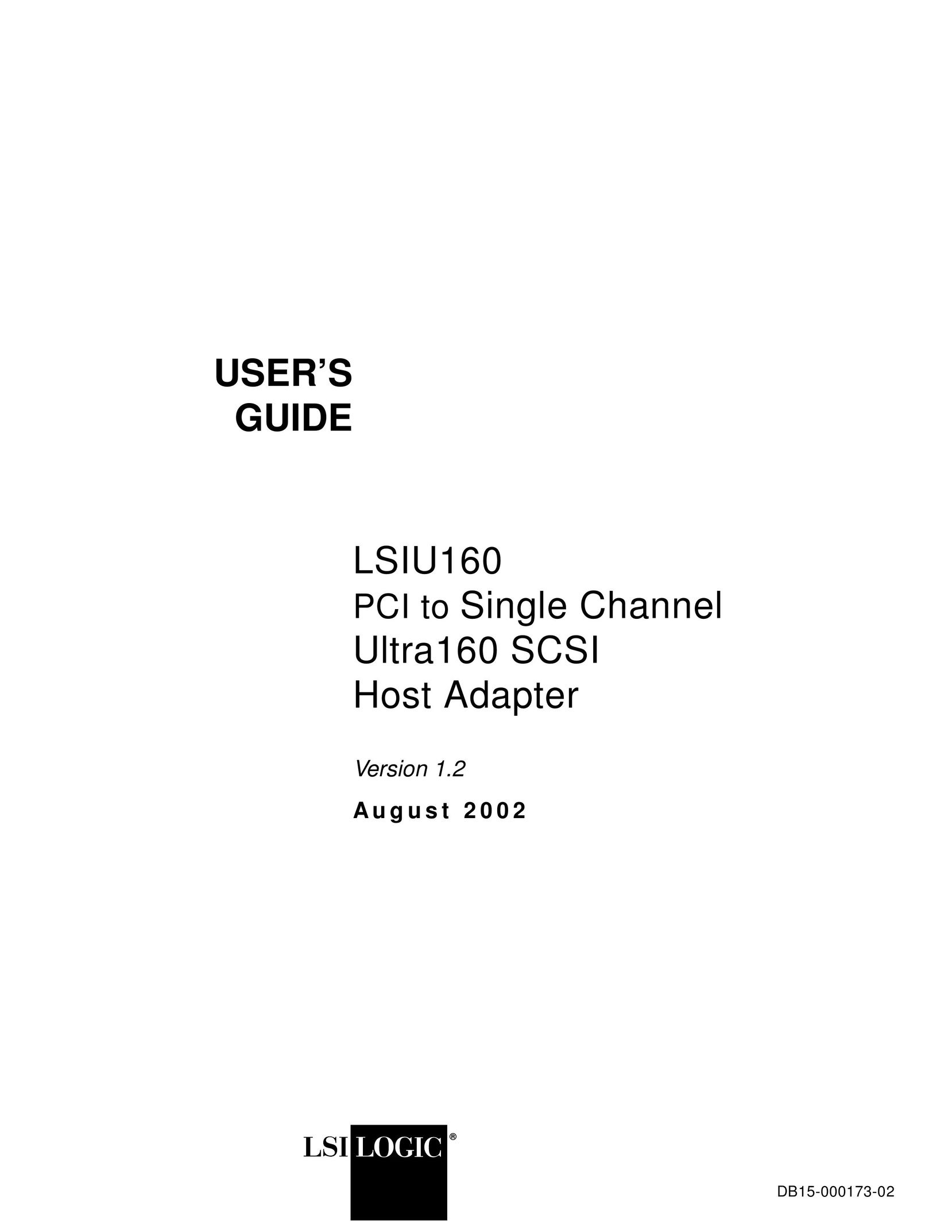 LSI U160 Network Card User Manual