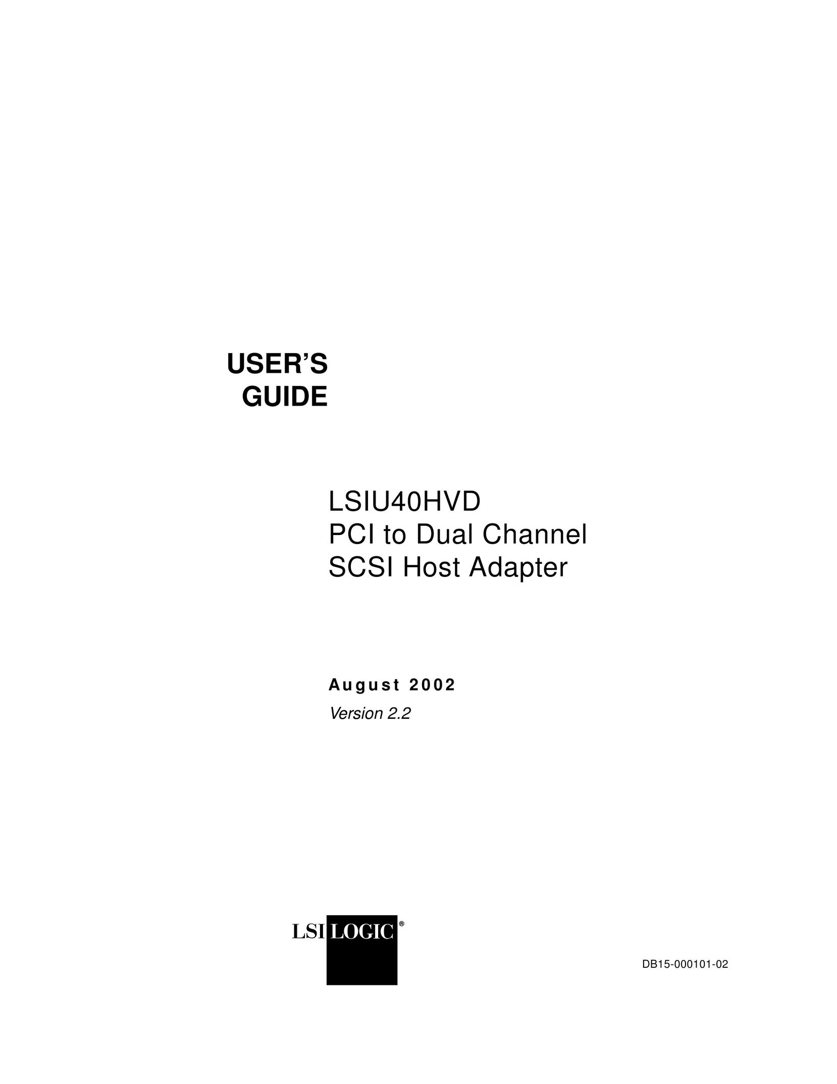 LSI U40HVD Network Card User Manual