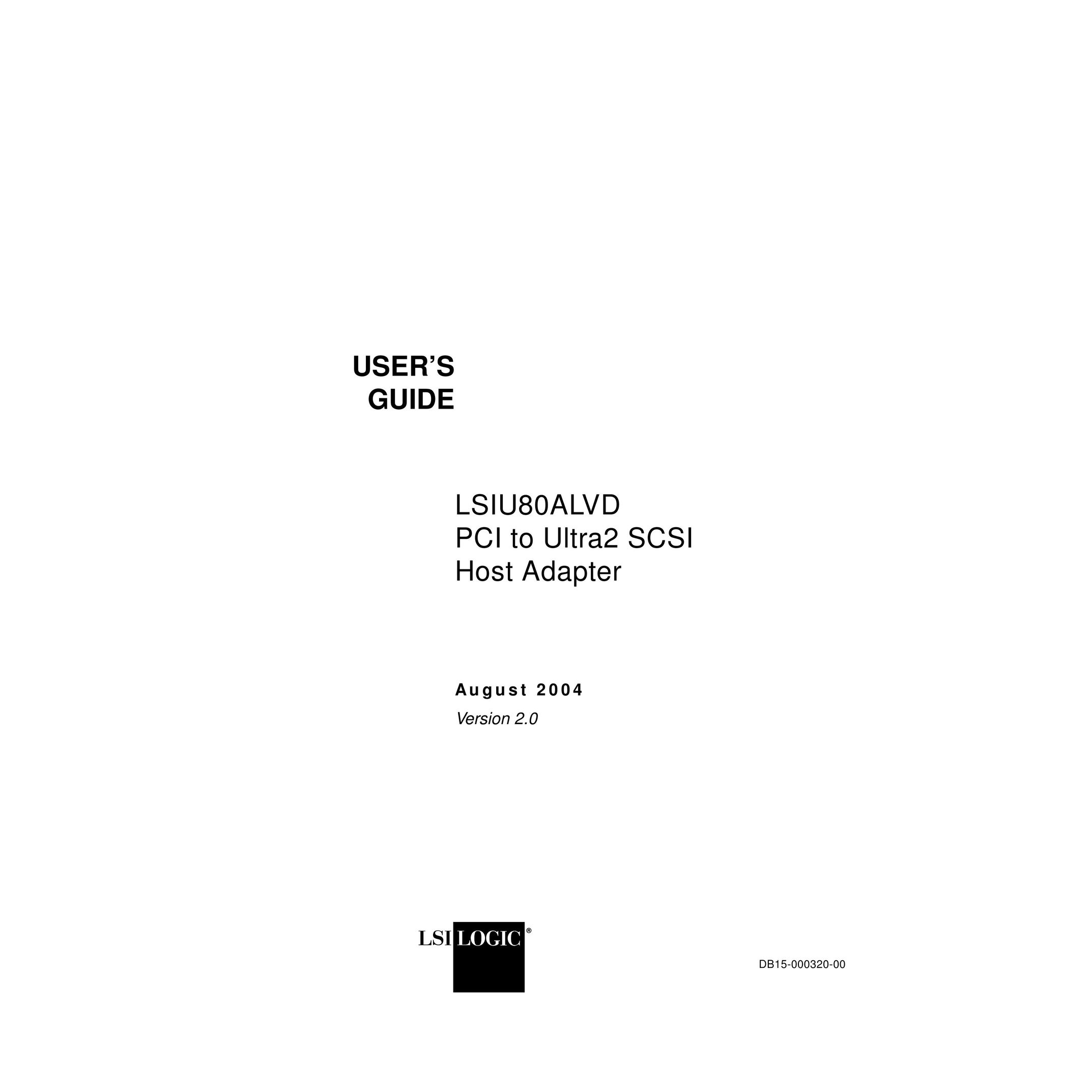 LSI U80ALVD Network Card User Manual