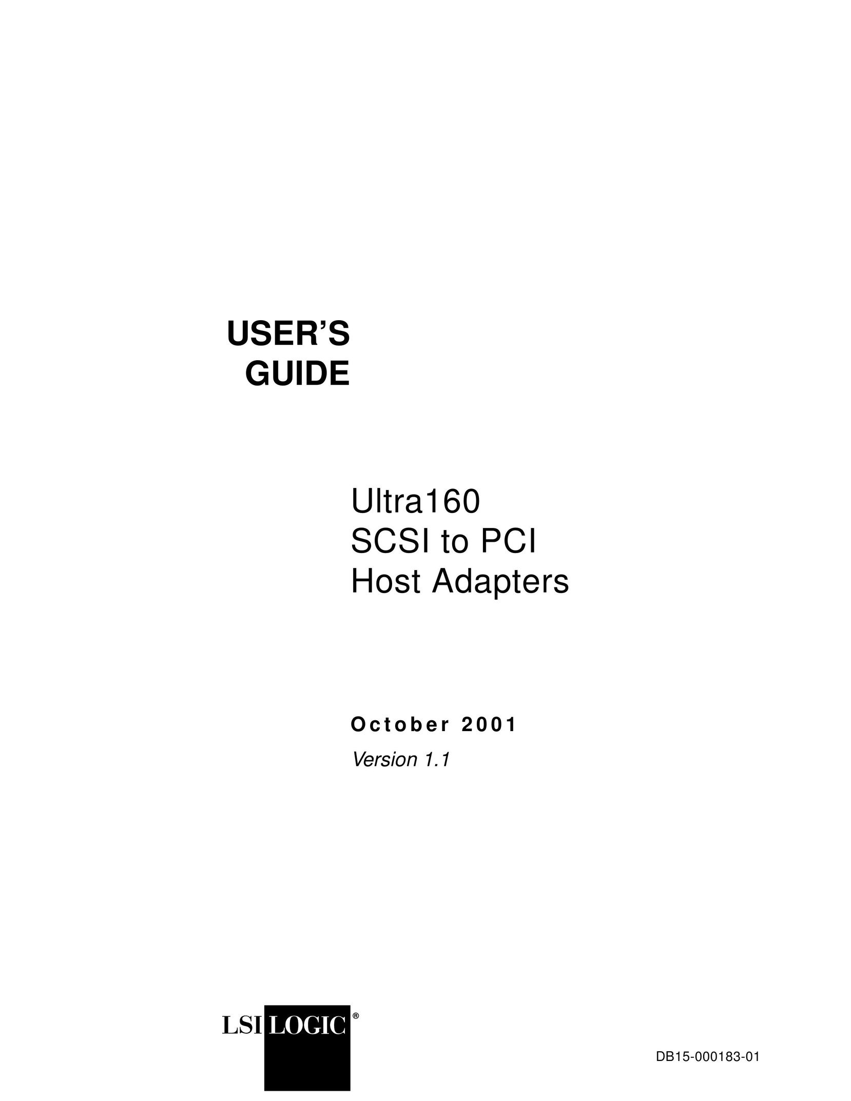 LSI Ultra160 Network Card User Manual