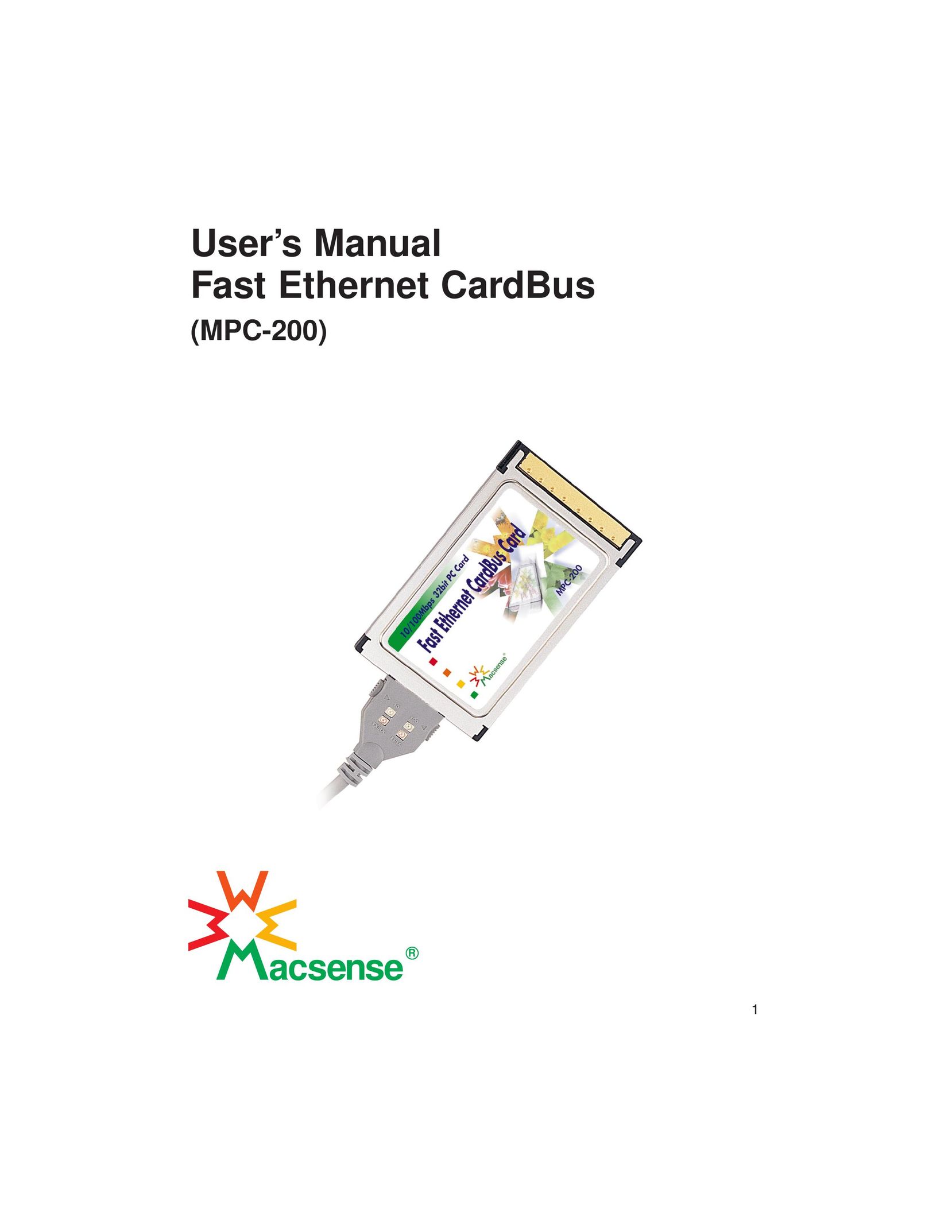 Macsense Connectivity MPC-200 Network Card User Manual