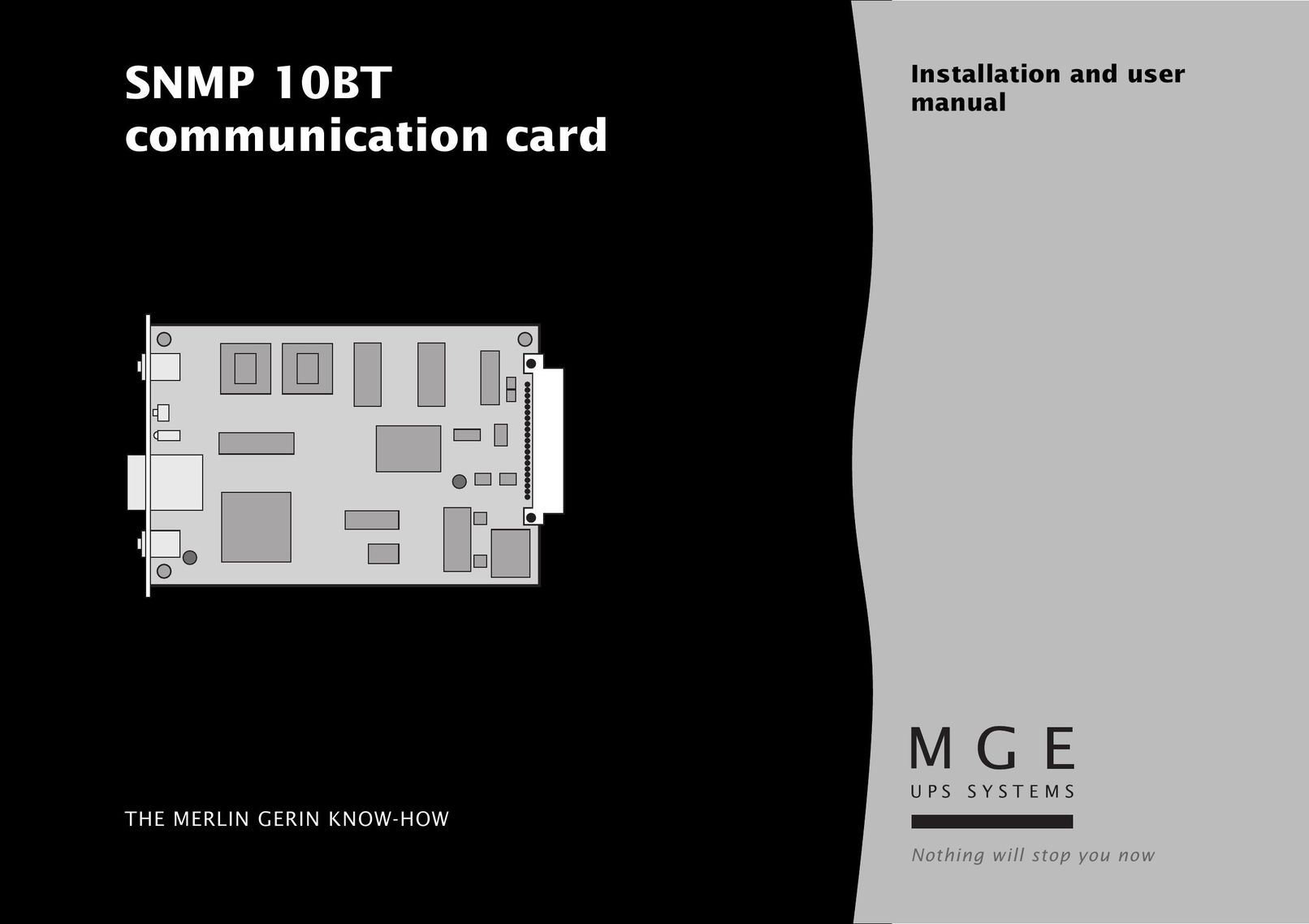 MGE UPS Systems SNMP 10BT Network Card User Manual