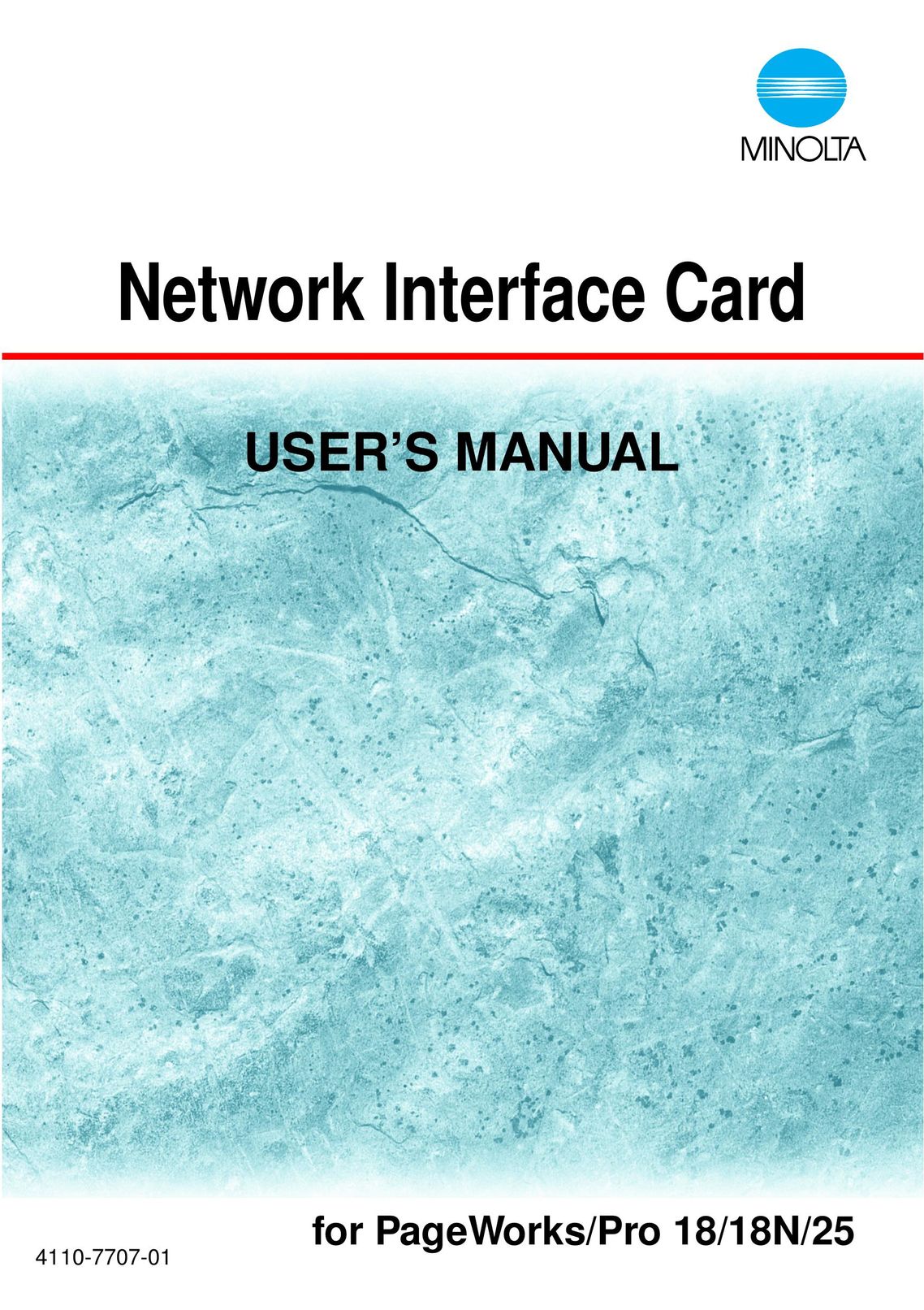 Minolta 18 Network Card User Manual