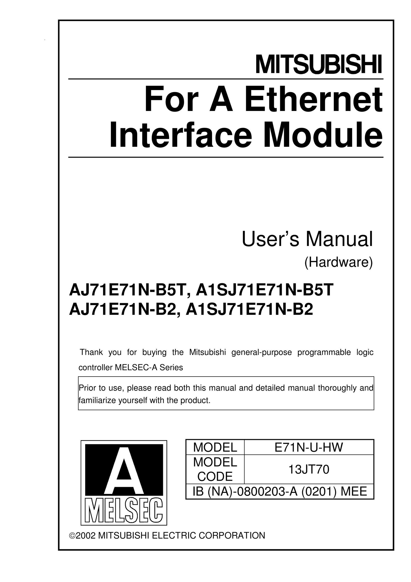 Mitsubishi A1SJ71E71N-B5T Network Card User Manual
