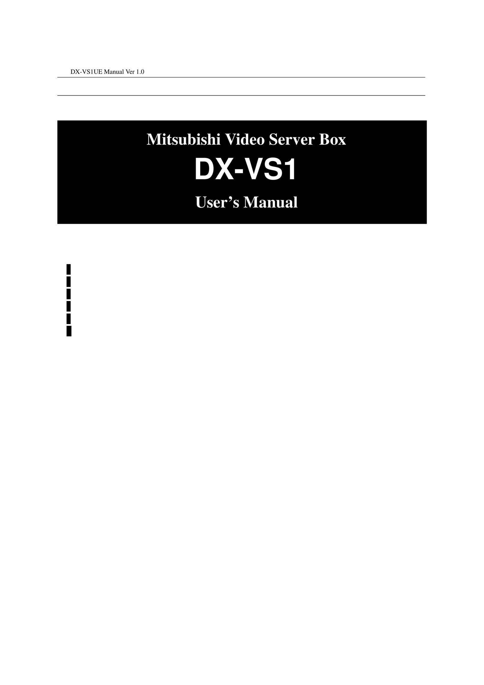 Mitsubishi Electronics DX-VS1 Network Card User Manual