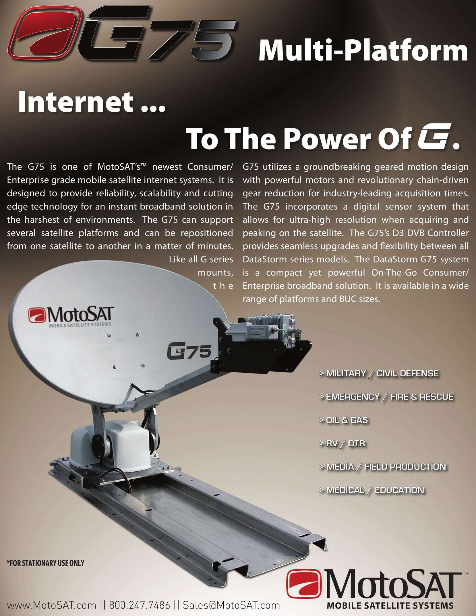 MotoSAT G75 Network Card User Manual