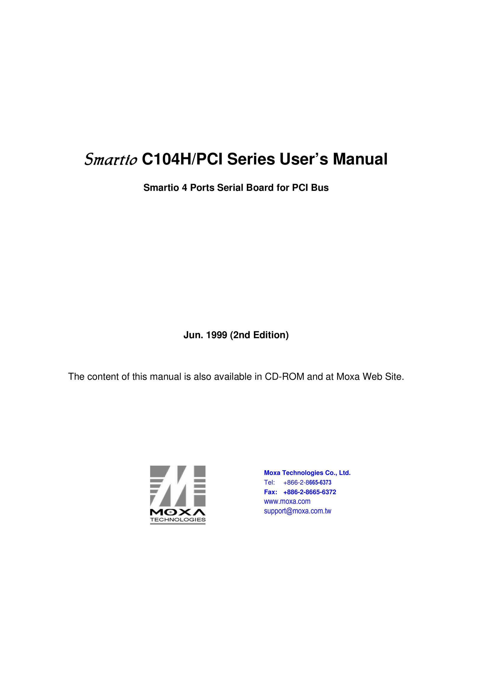 Moxa Technologies C104H/PCI Series Network Card User Manual