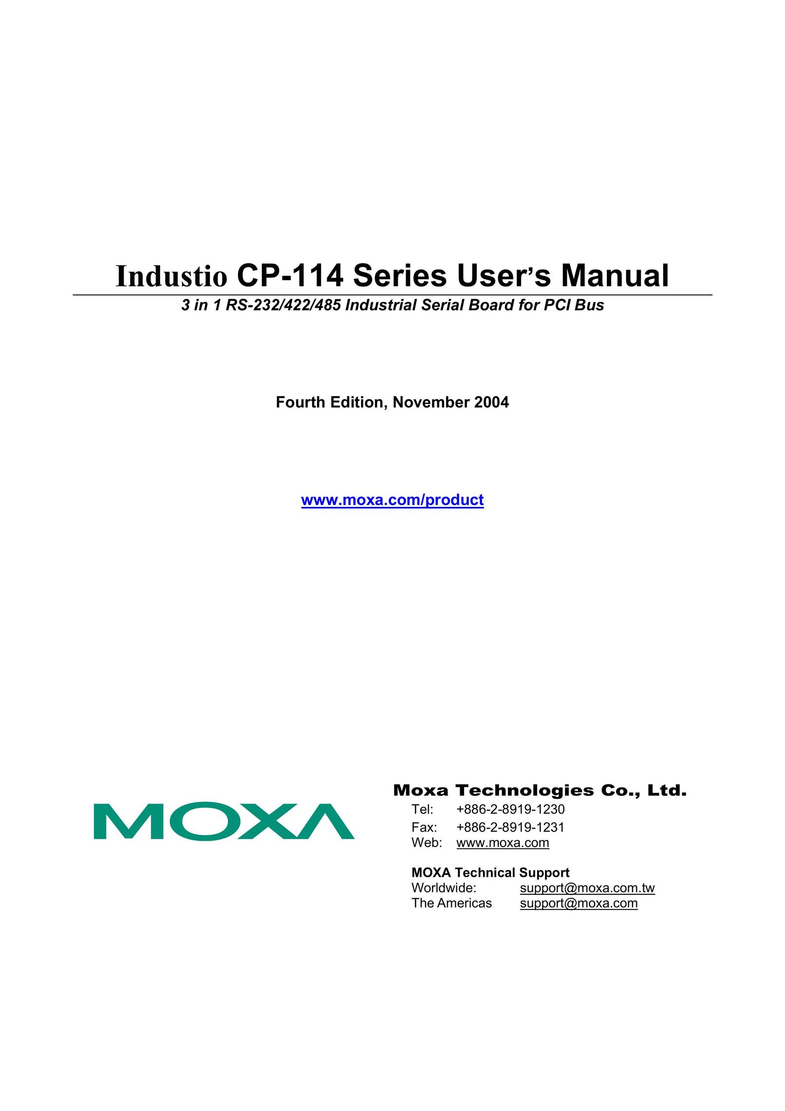 Moxa Technologies CP-114 Series Network Card User Manual