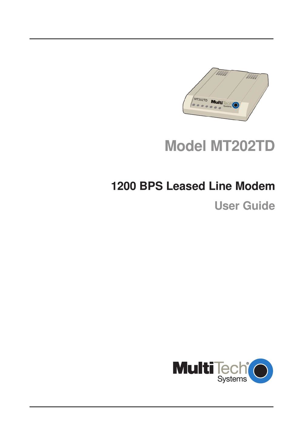 Multi Tech Equipment MT202TD Network Card User Manual