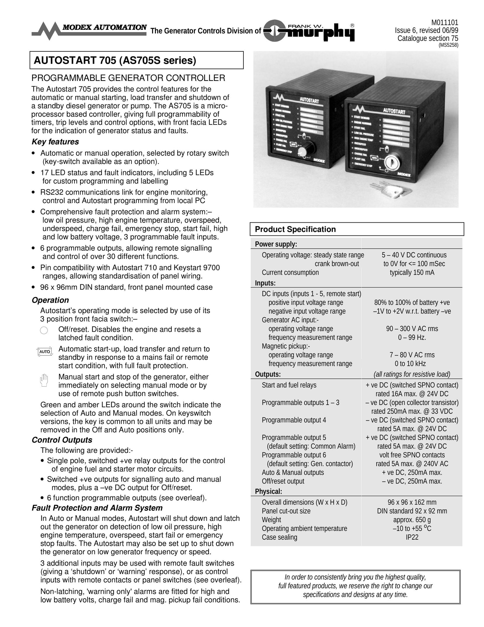 Murphy AS705S Network Card User Manual