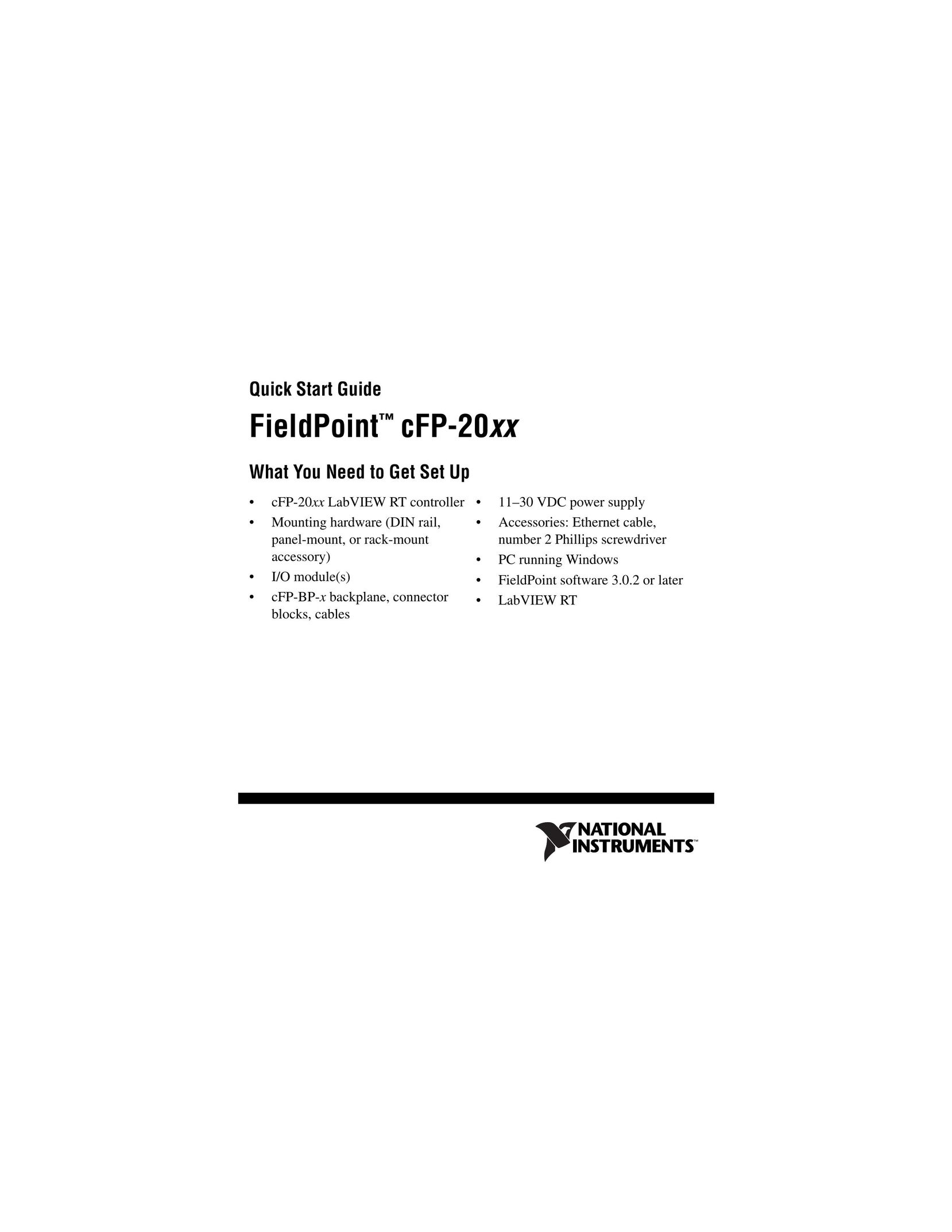 National Instruments cFP-20xx Network Card User Manual