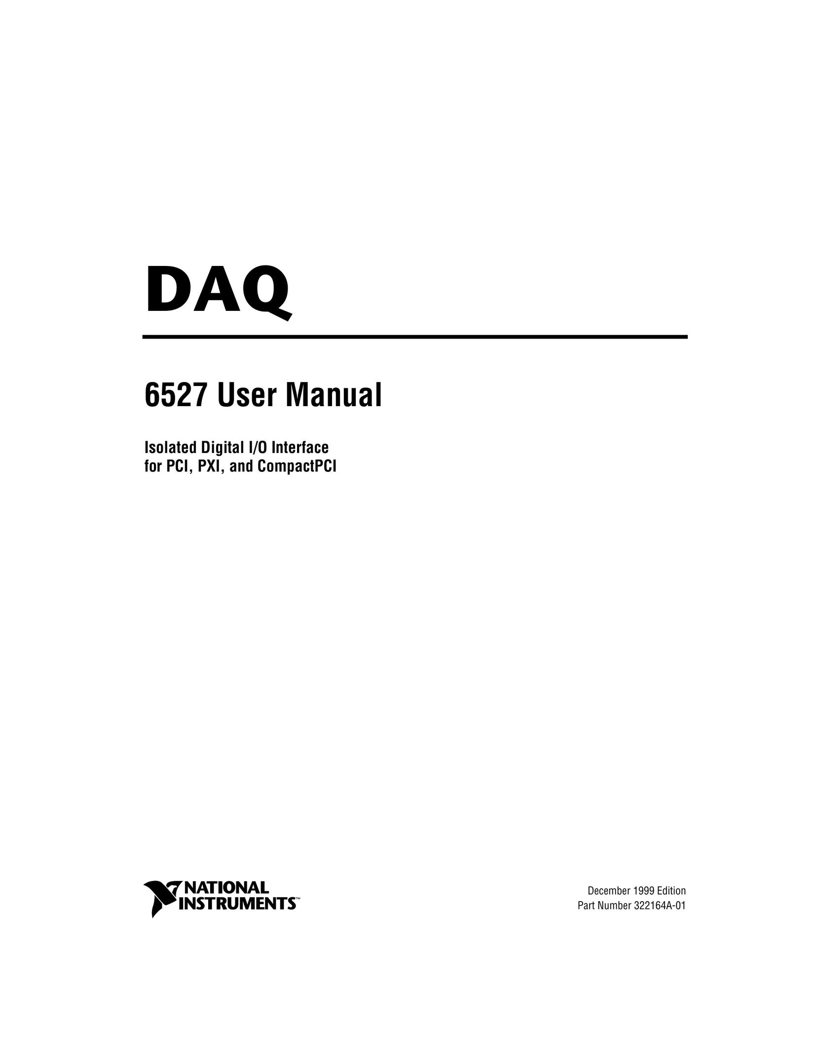 National Instruments DAQ 6527 Network Card User Manual
