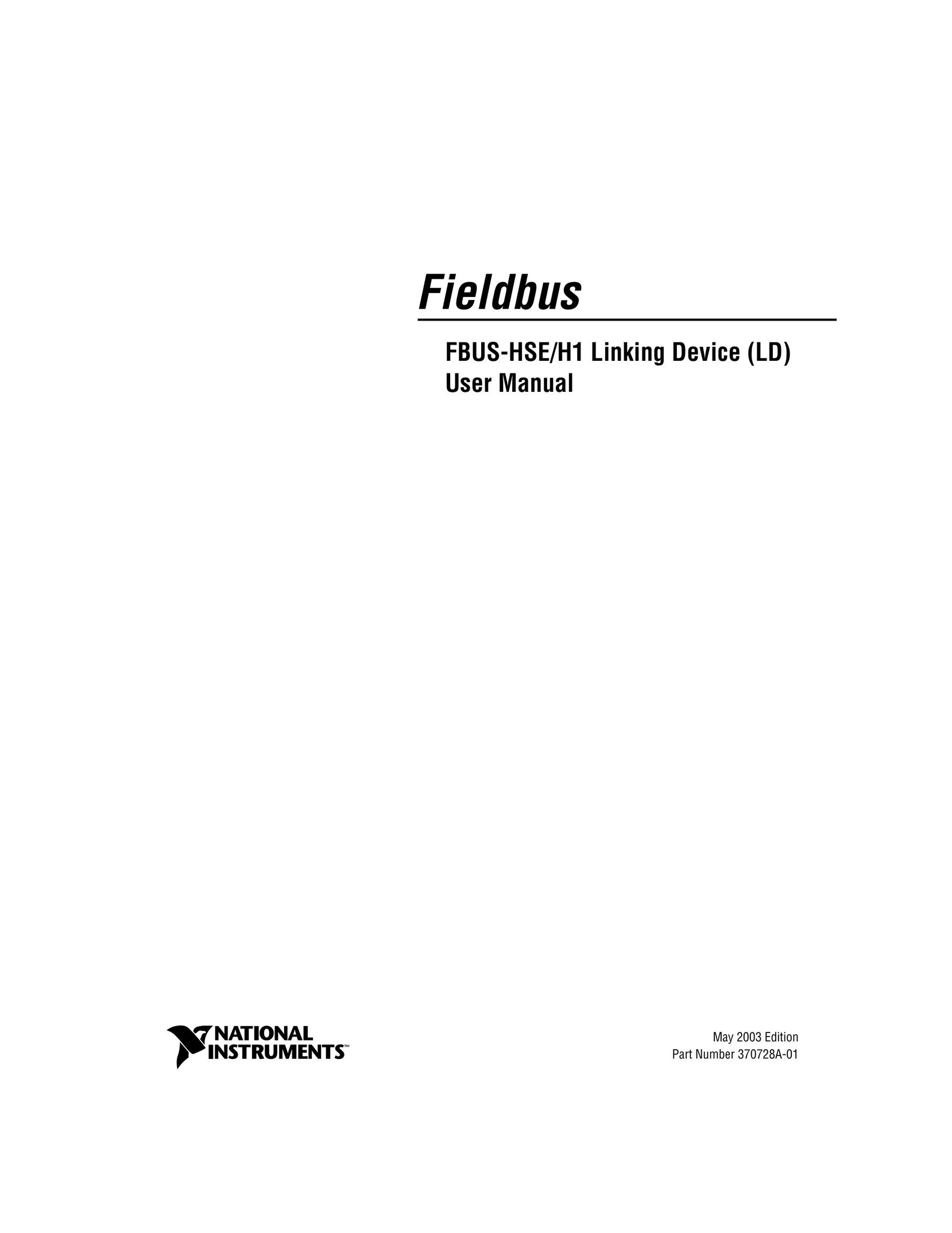 National Instruments Fieldbus Network Card User Manual