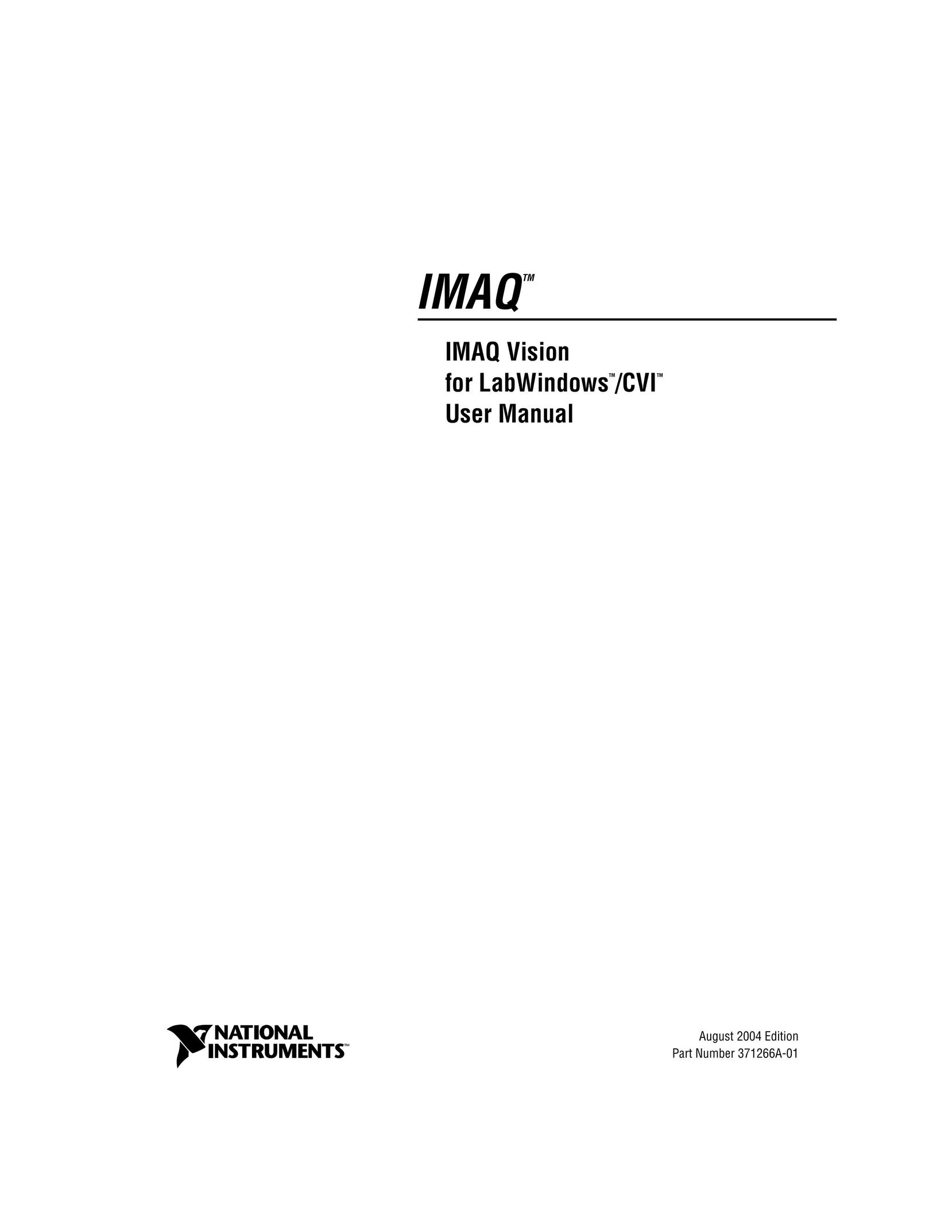 National Instruments IMAQ Vision for LabWindows TM /CVI Network Card User Manual