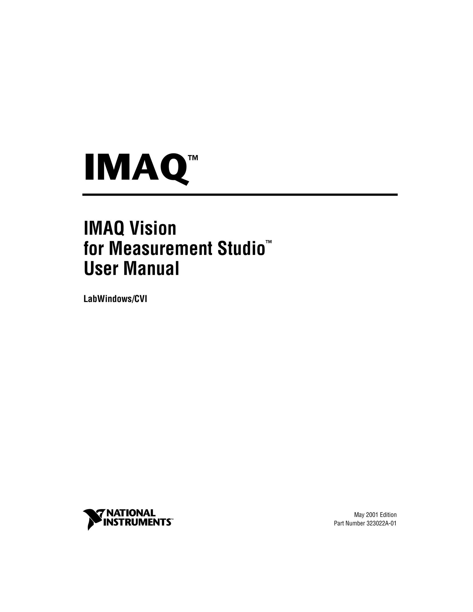 National Instruments IMAQ Vision for Measurement Studio Network Card User Manual