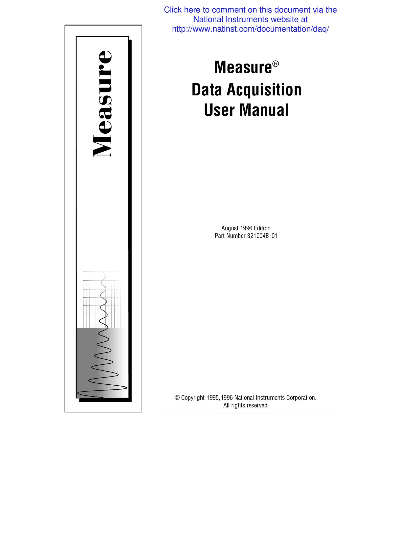 National Instruments Measure Data Acquisition Network Card User Manual