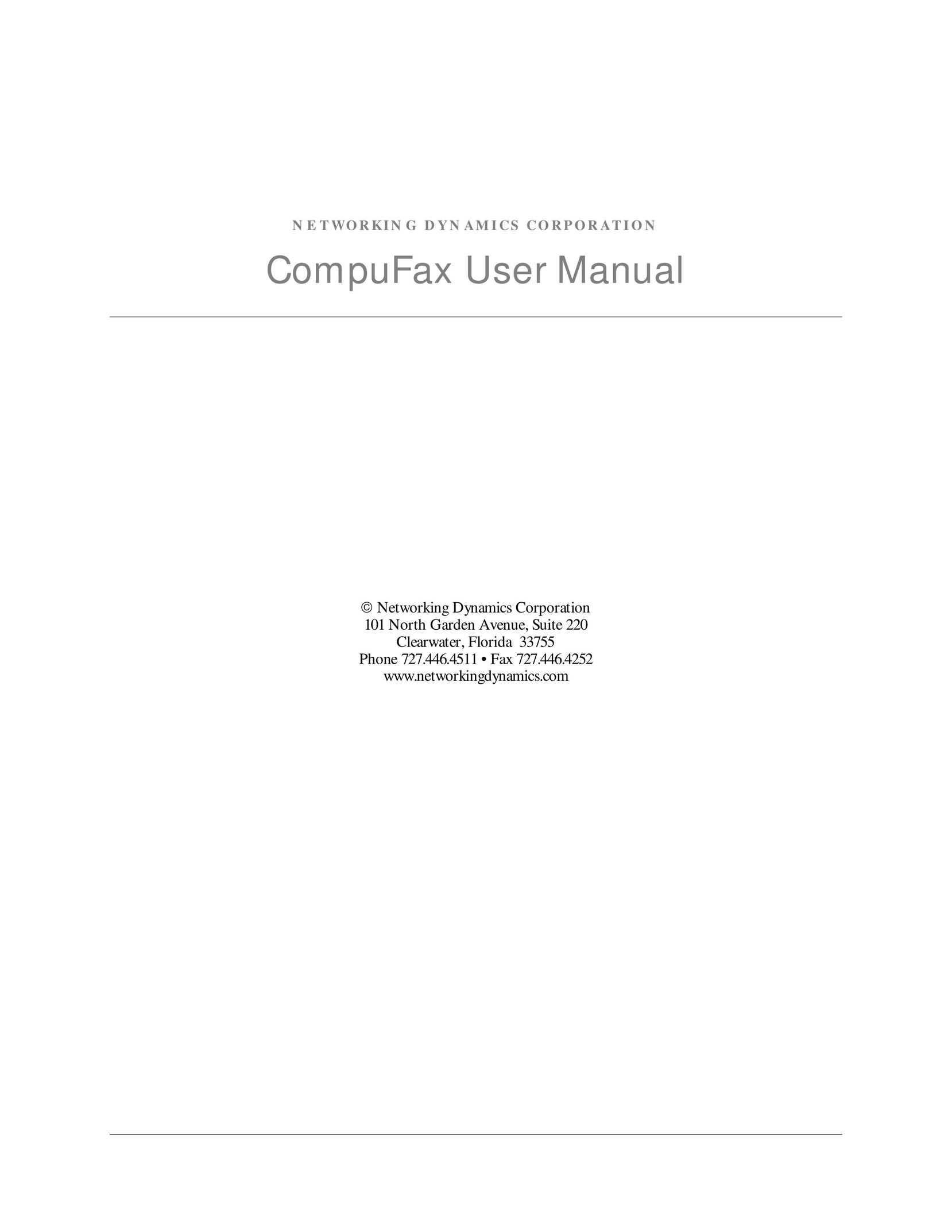NDC comm CompuFax Network Card User Manual