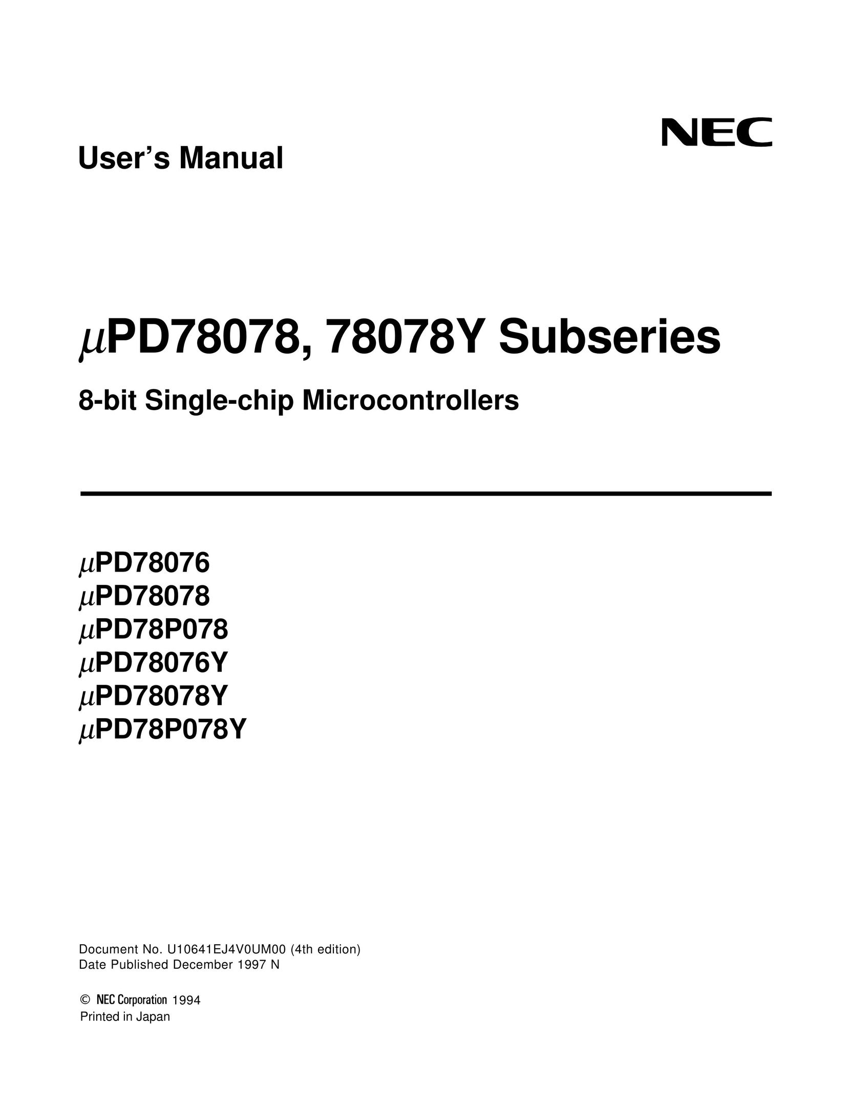NEC PD78076Y Network Card User Manual