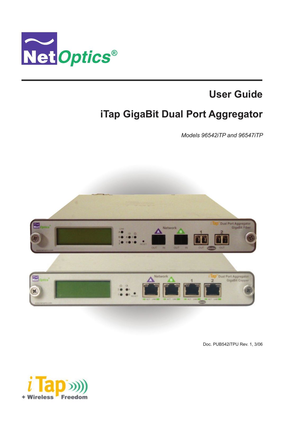 Net Optics 96547iTP Network Card User Manual