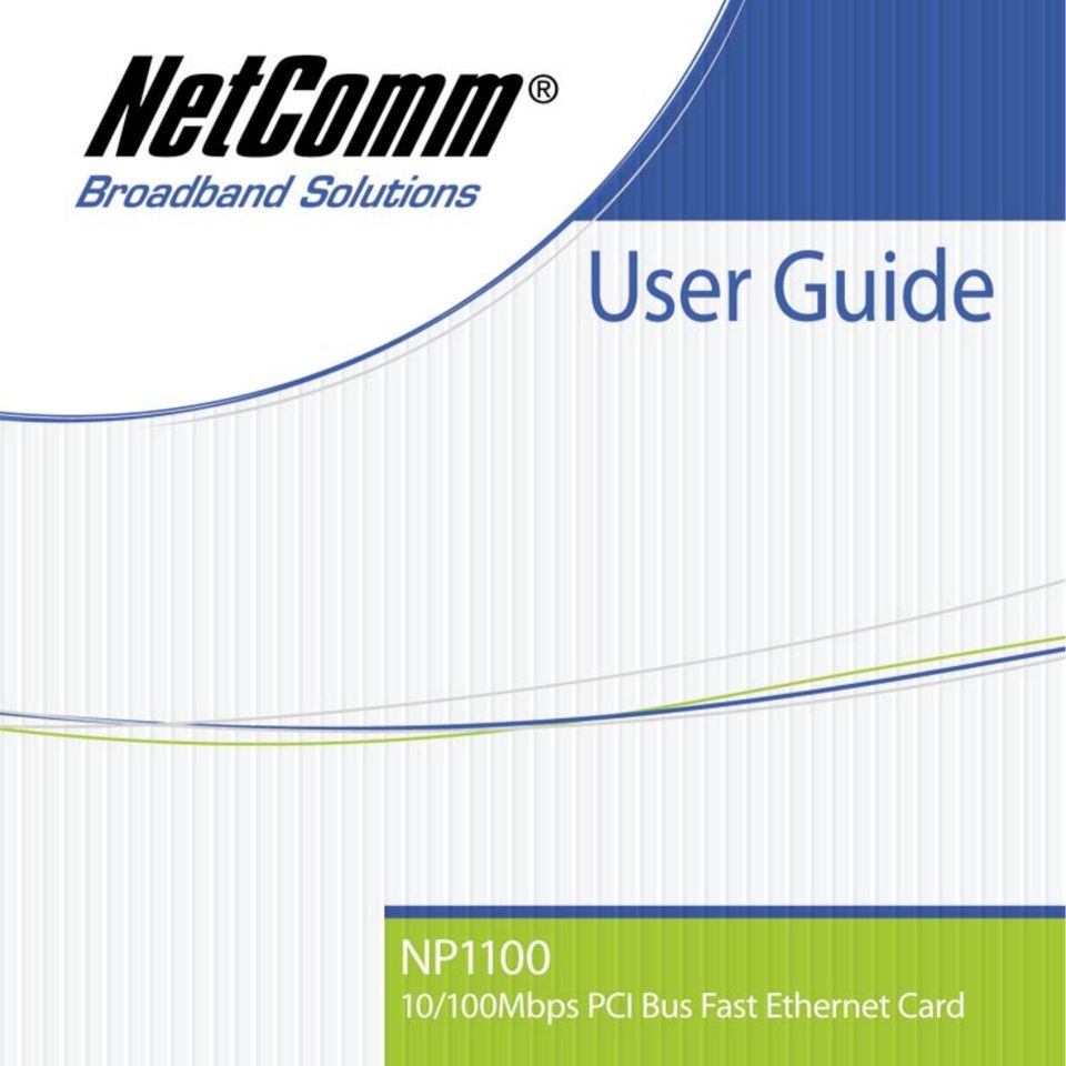 NetComm NP1100 Network Card User Manual