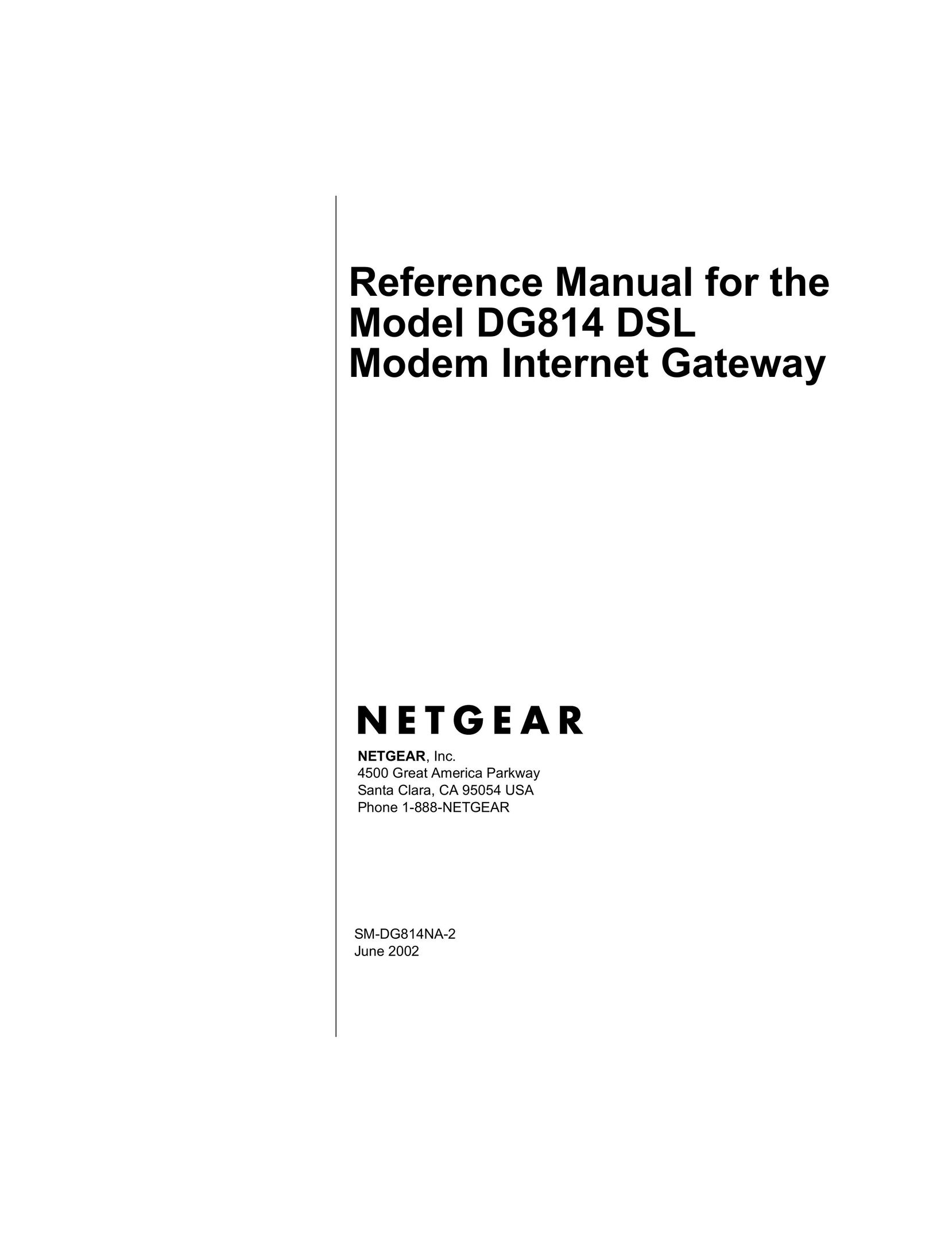 NETGEAR DG814 DSL Network Card User Manual