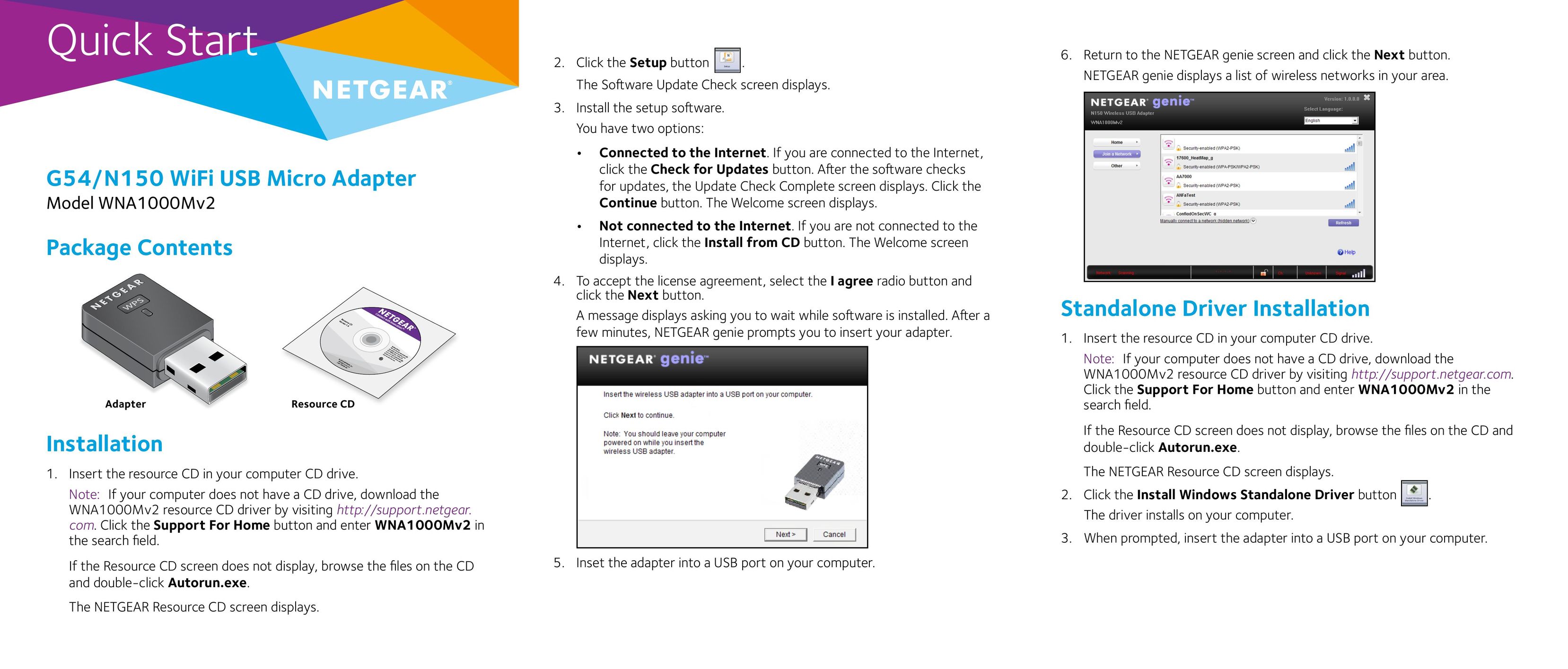 NETGEAR G54/N150 Network Card User Manual