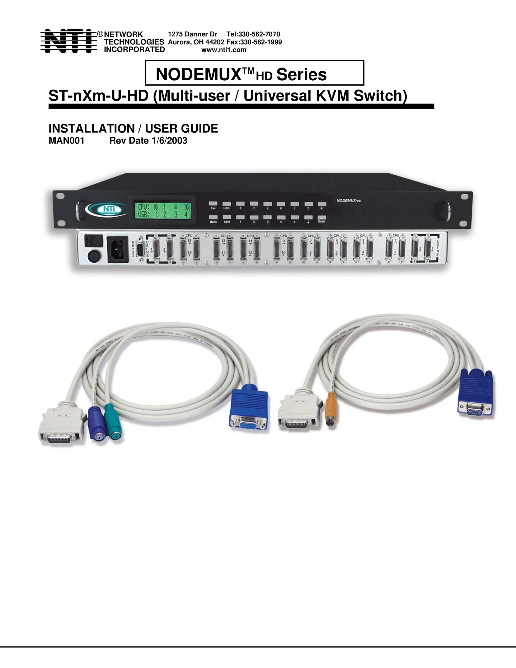 Network Technologies ST-NXM-U-HD Network Card User Manual