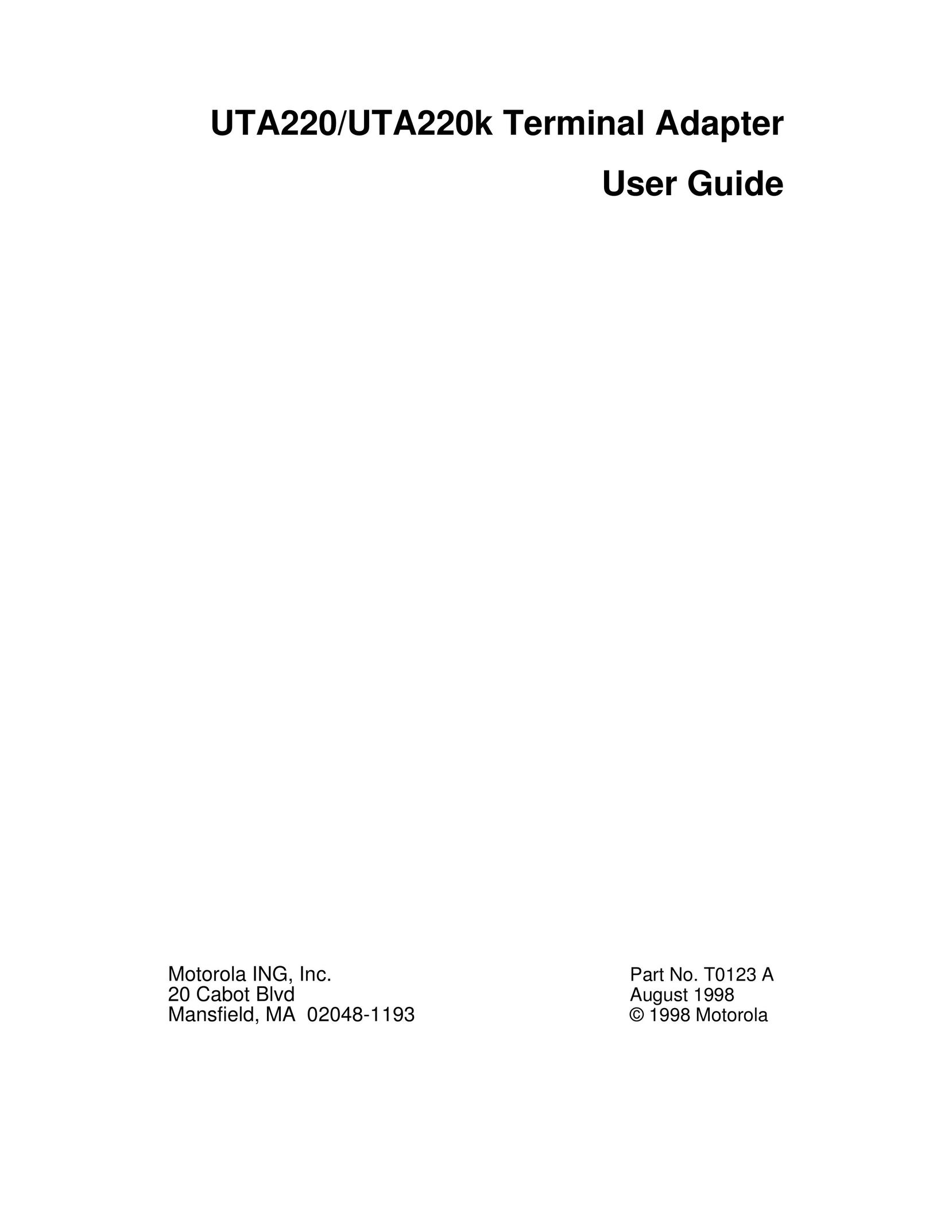 Northern UTA220/UTA220k Network Card User Manual
