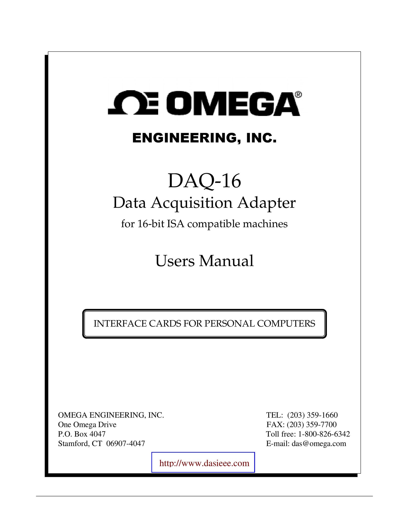 Omega Vehicle Security DAQ-16 Network Card User Manual