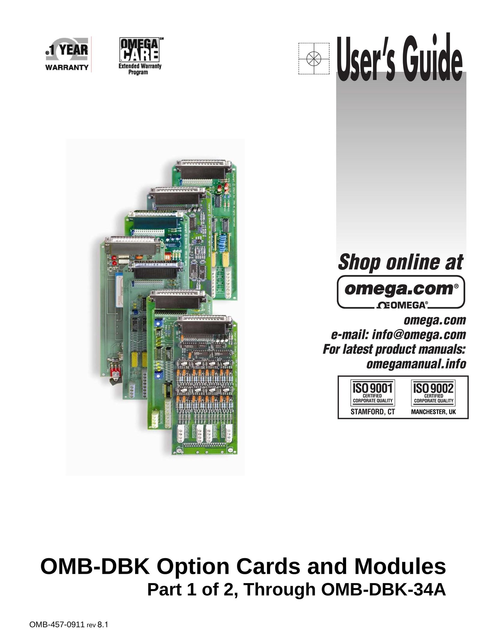Omega Vehicle Security OMB-DBK-34A Network Card User Manual