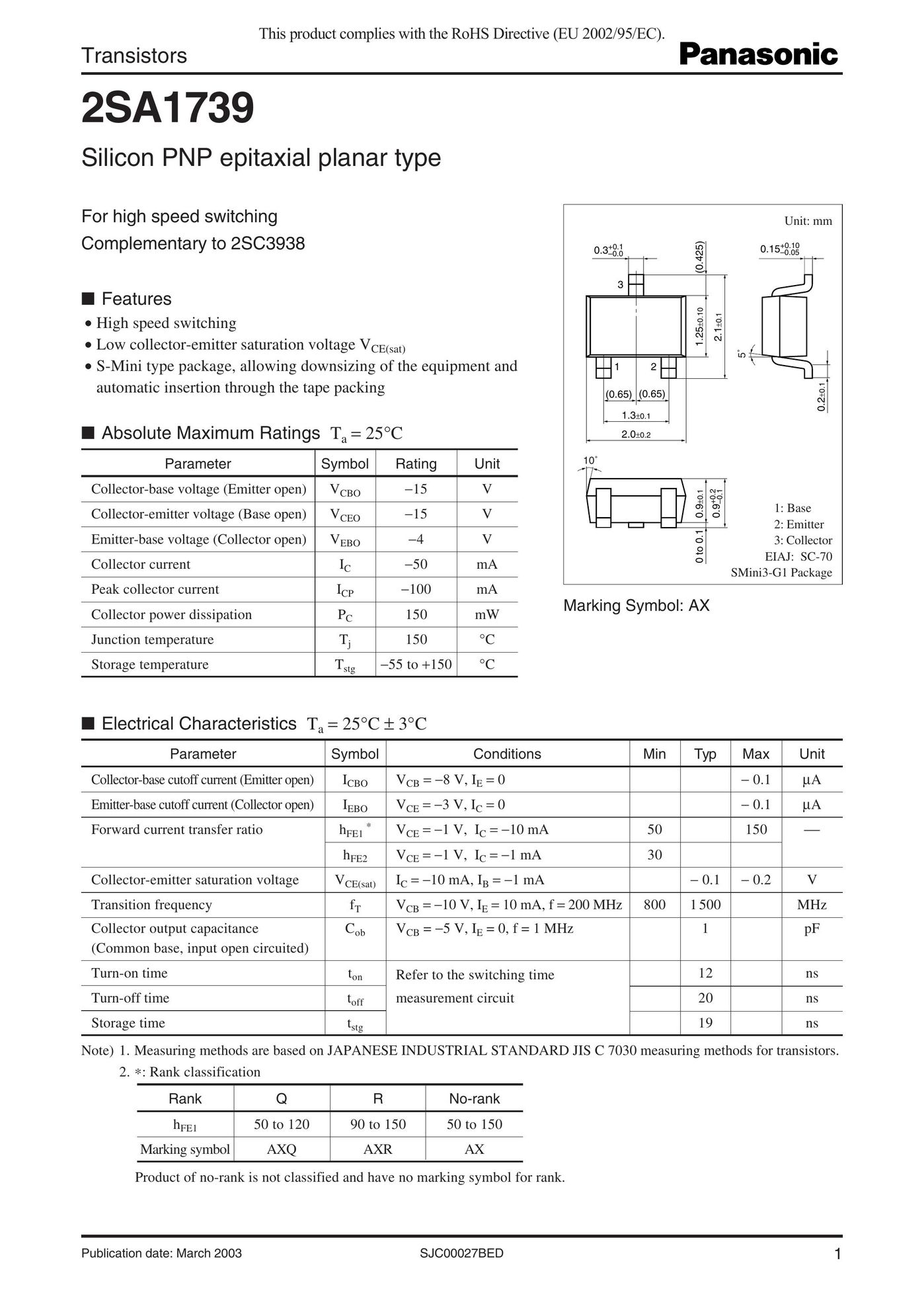 Panasonic 2SA1739 Network Card User Manual