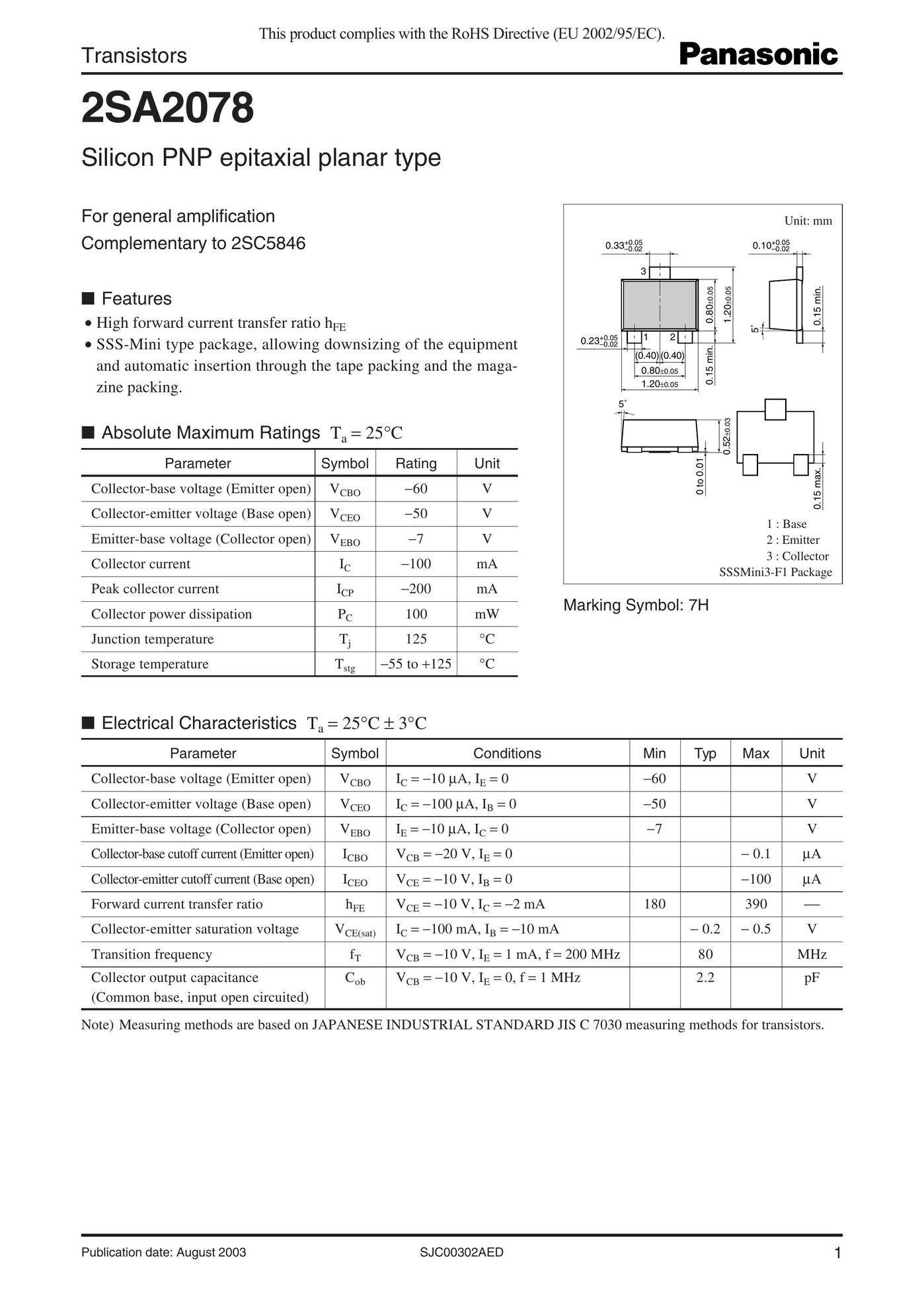 Panasonic 2SA2078 Network Card User Manual