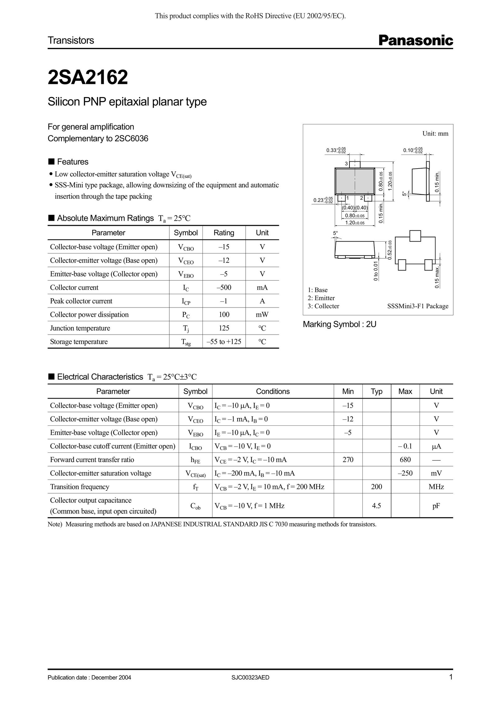 Panasonic 2SA2162 Network Card User Manual