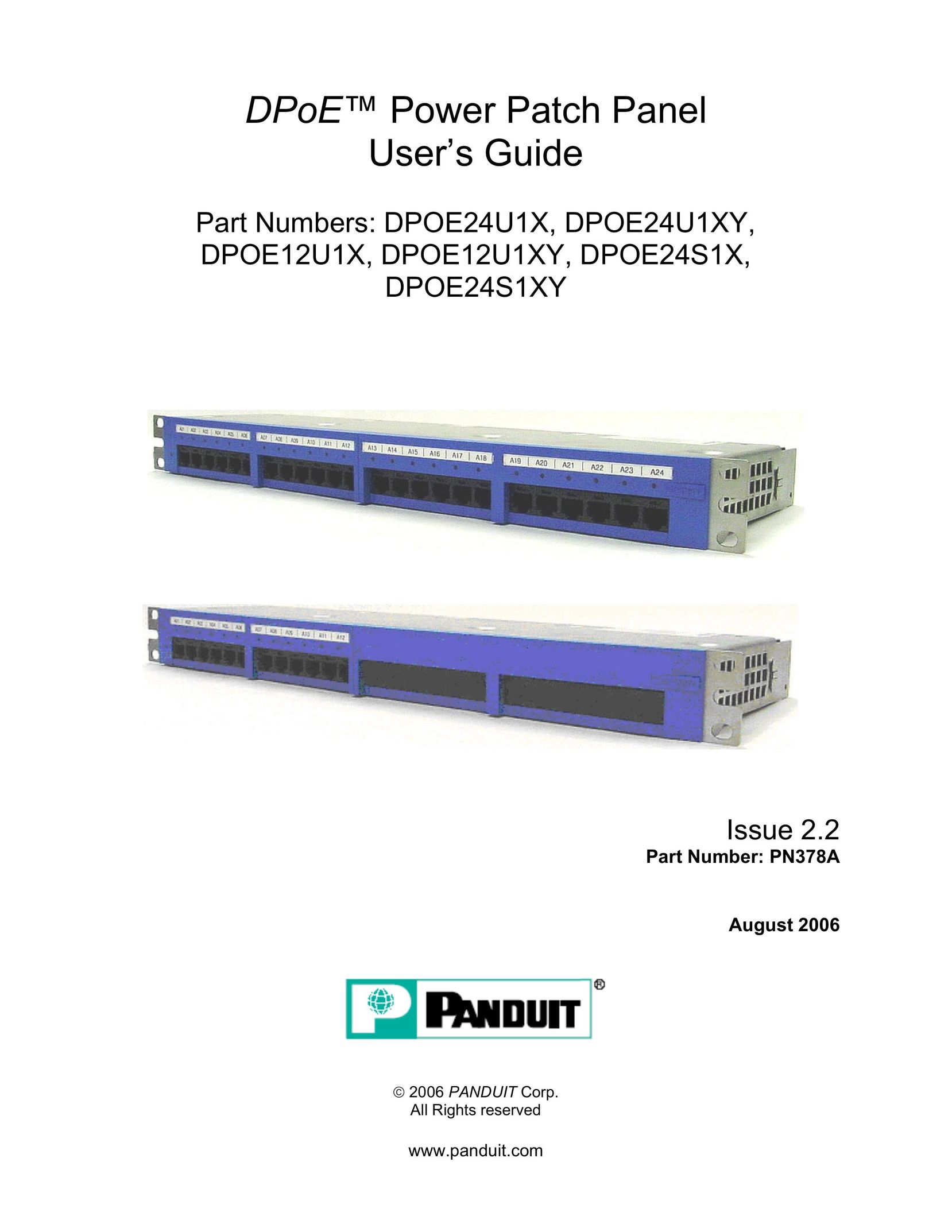 Panduit DPOE12U1XY Network Card User Manual