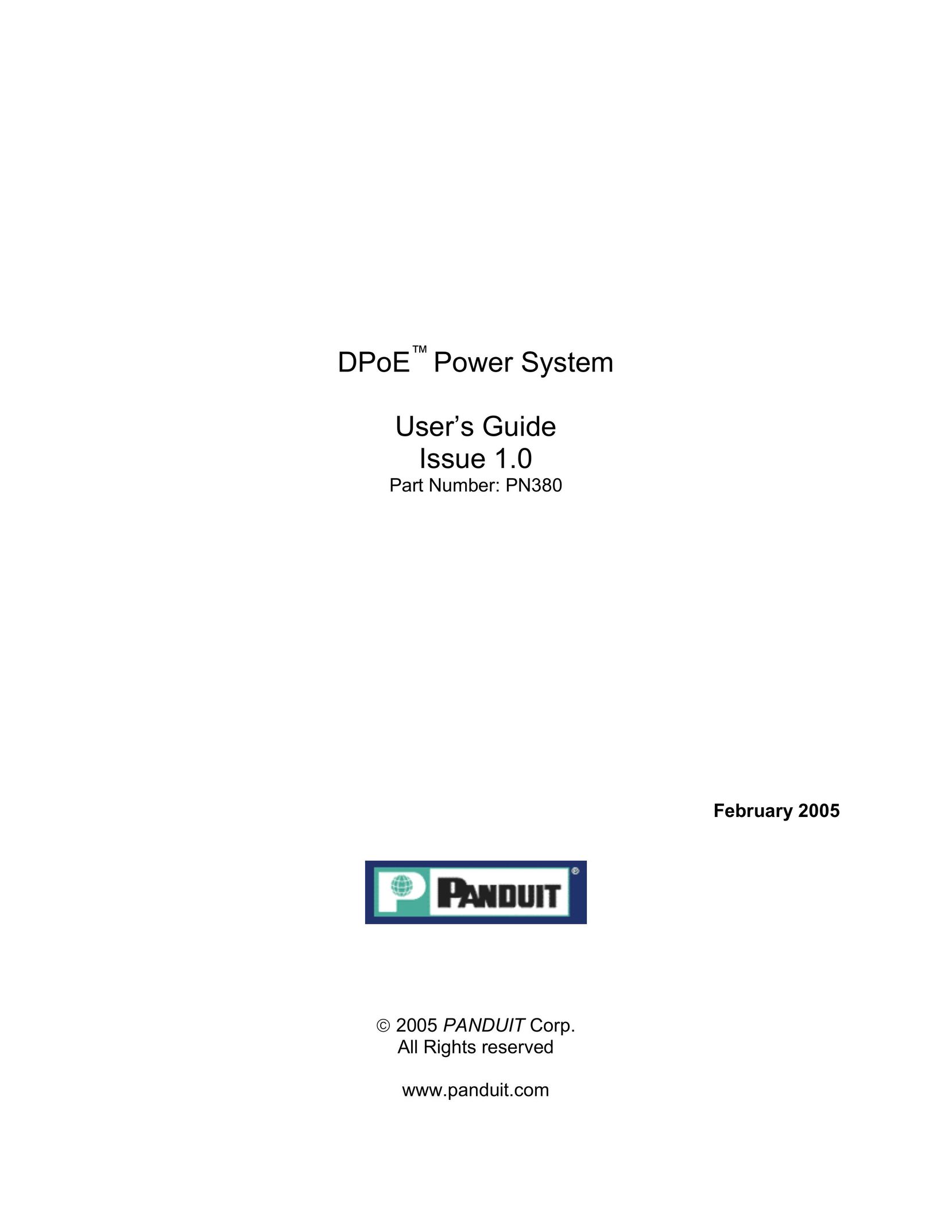Panduit PN380 Network Card User Manual
