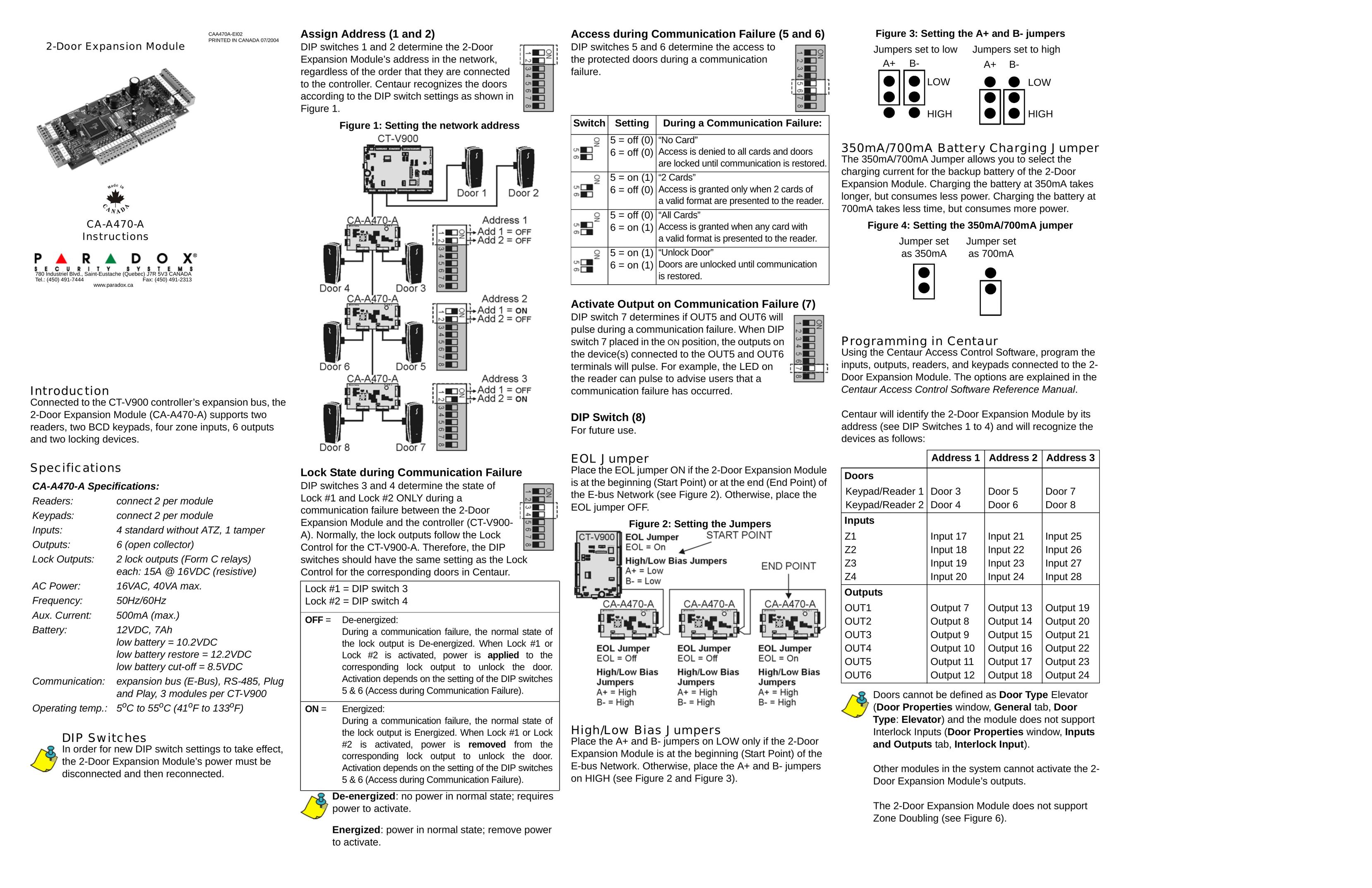 Paradox Hellas S.A. CAA470A-EI02 Network Card User Manual