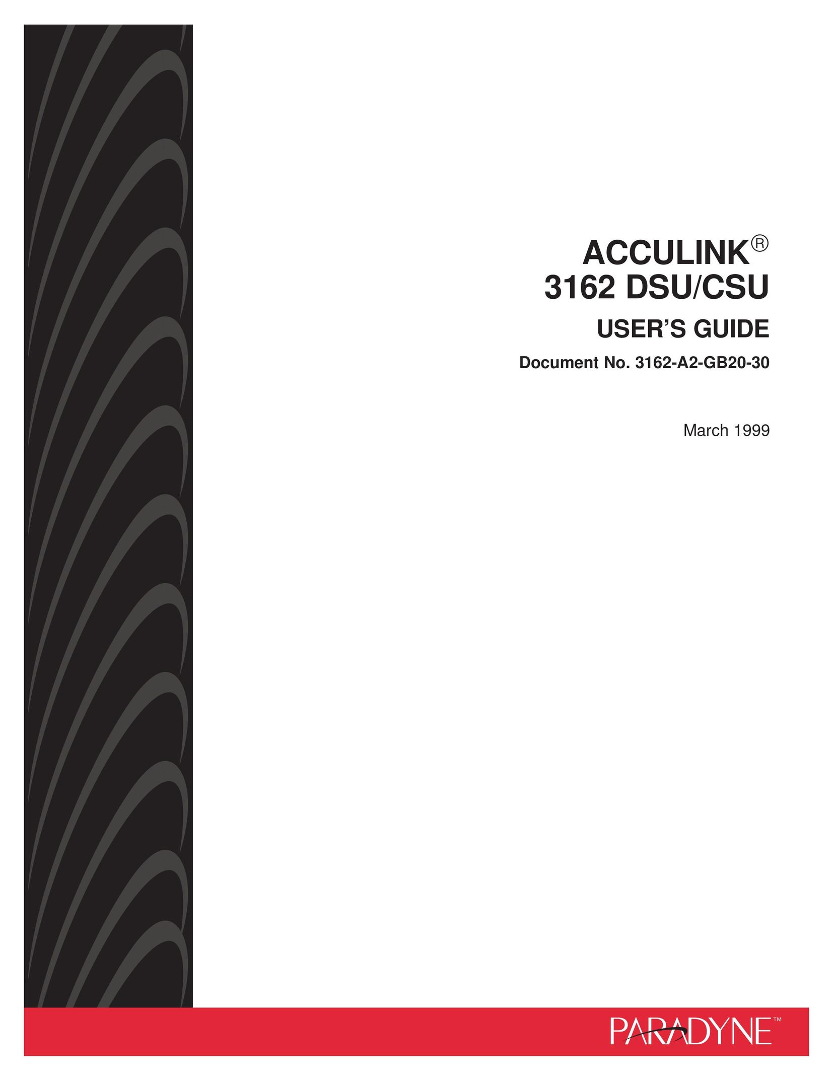 Paradyne 3162 DSU/CSU Network Card User Manual