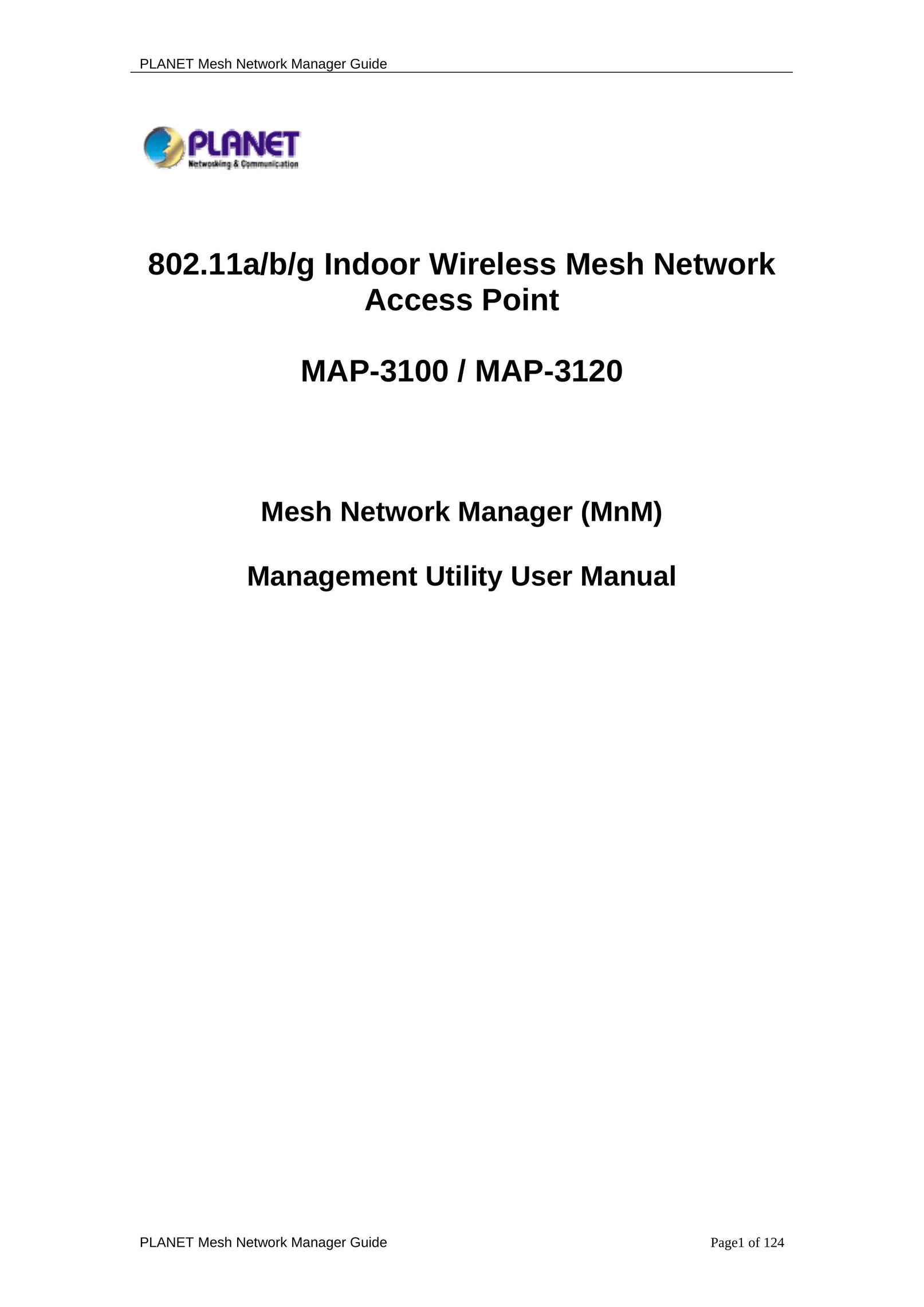 Planet Technology MAP-3100 Network Card User Manual