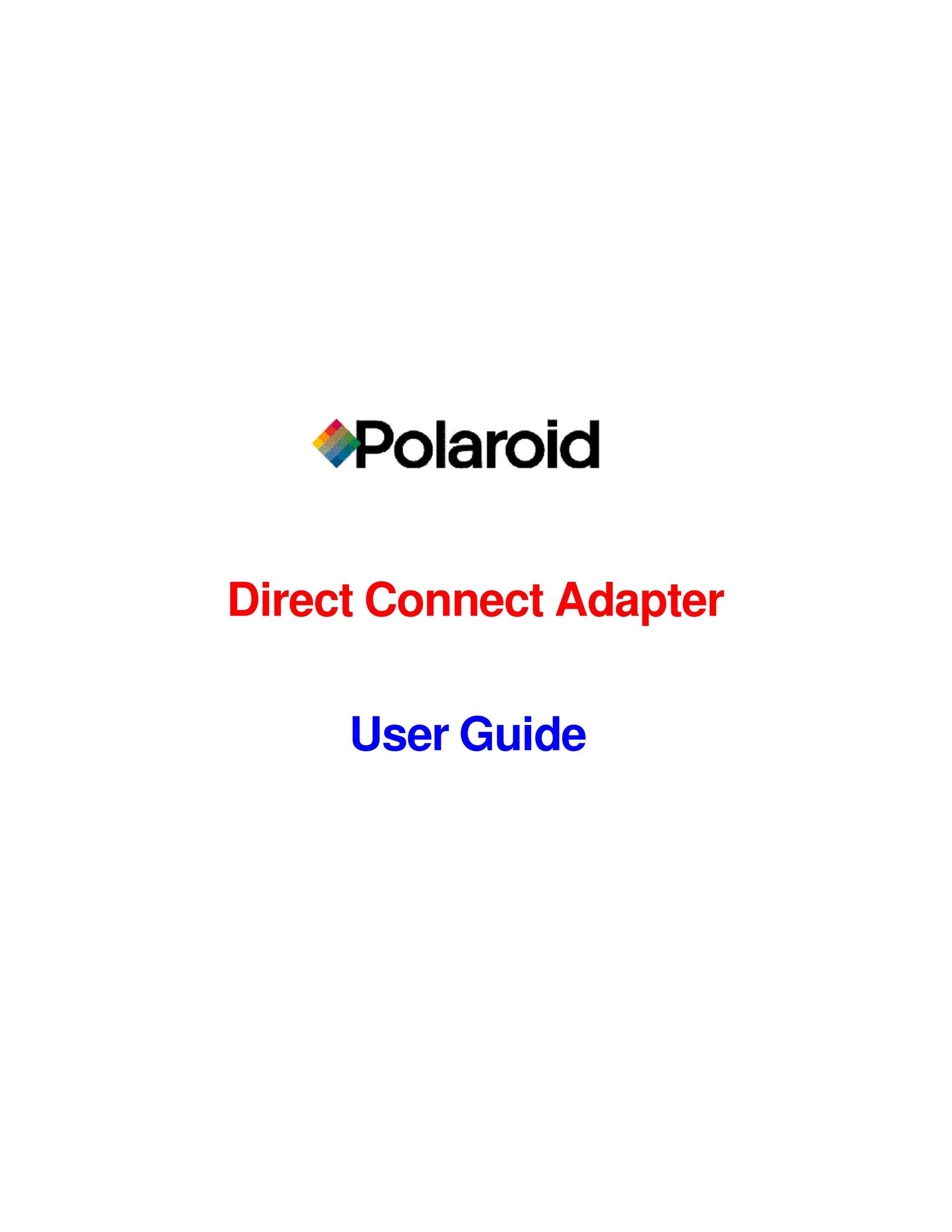Polaroid Direct Connect Adapter Network Card User Manual