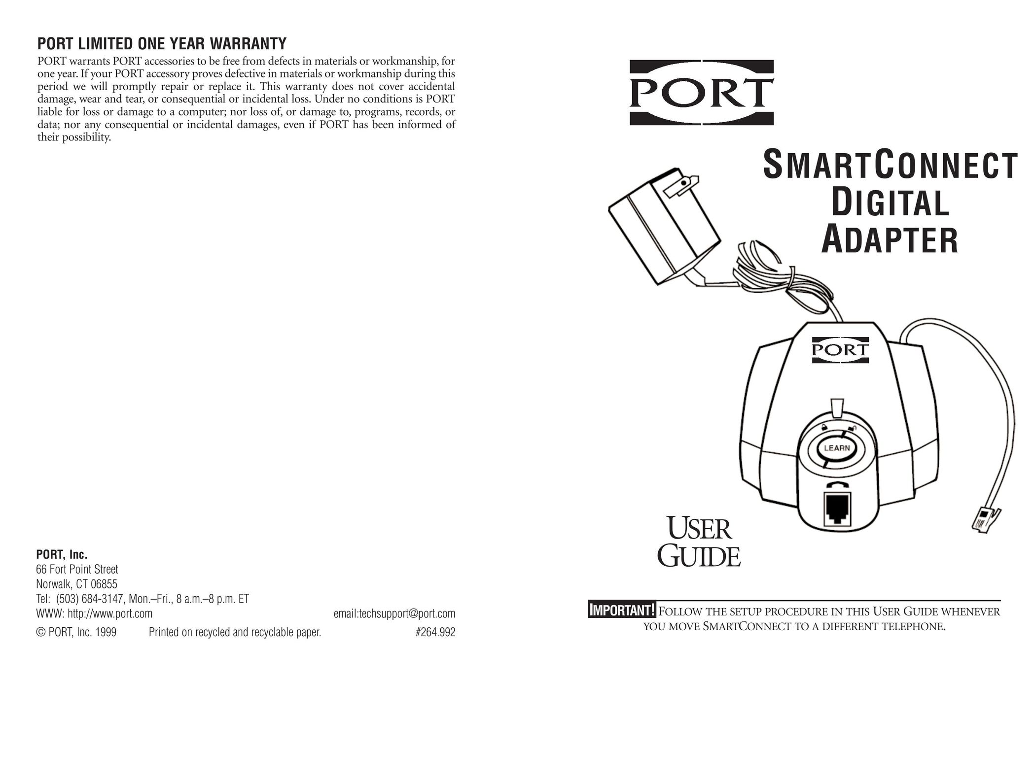 PORT Smart Connect Digital Adapter Network Card User Manual
