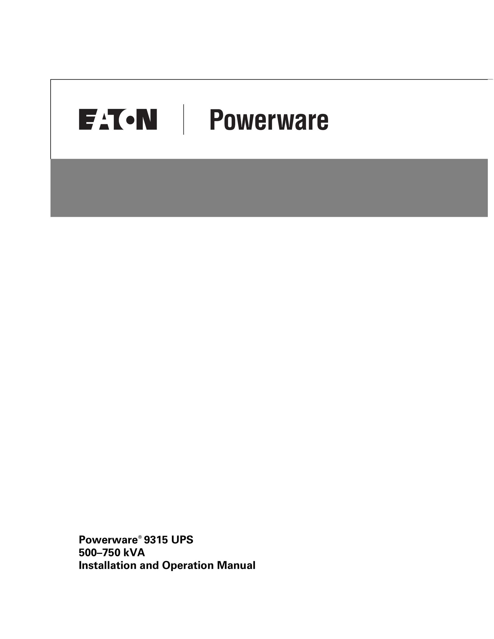 Powerware Powerware 9315 Network Card User Manual