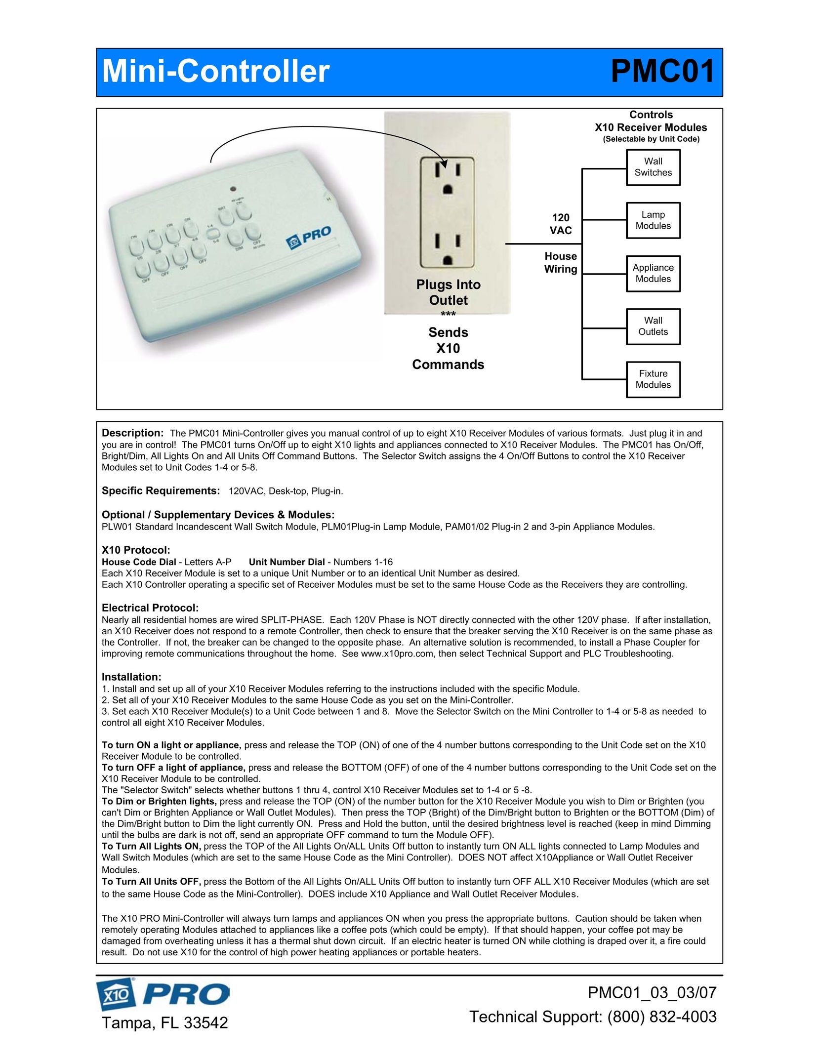 Pro-Tech PMC01 Network Card User Manual