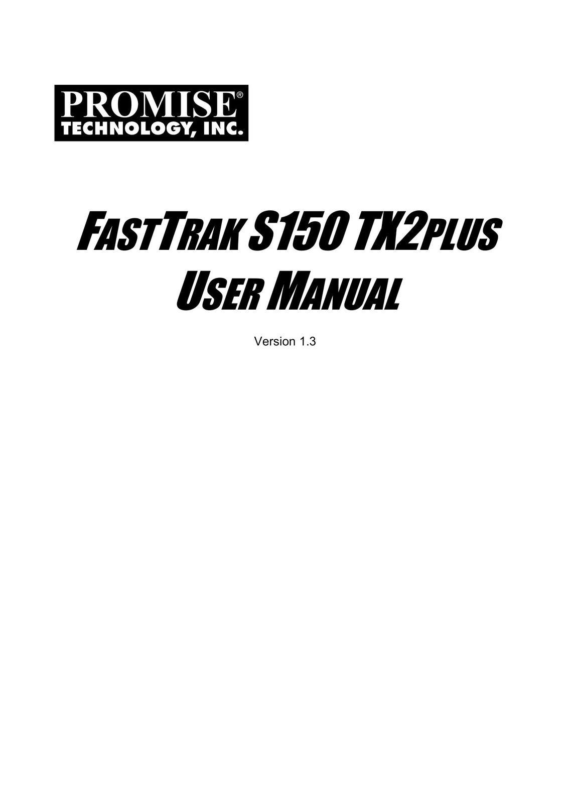 Promise Technology 150TX2 Network Card User Manual