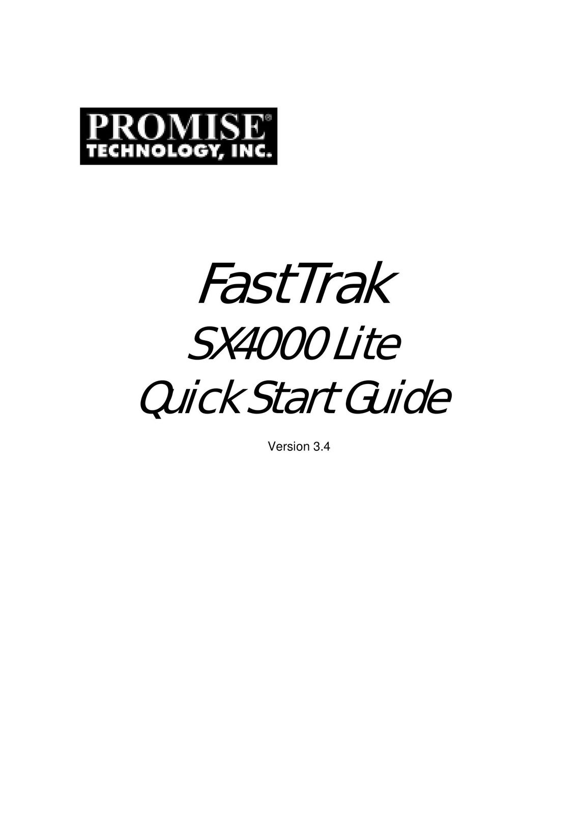 Promise Technology SX4000 Lite Network Card User Manual